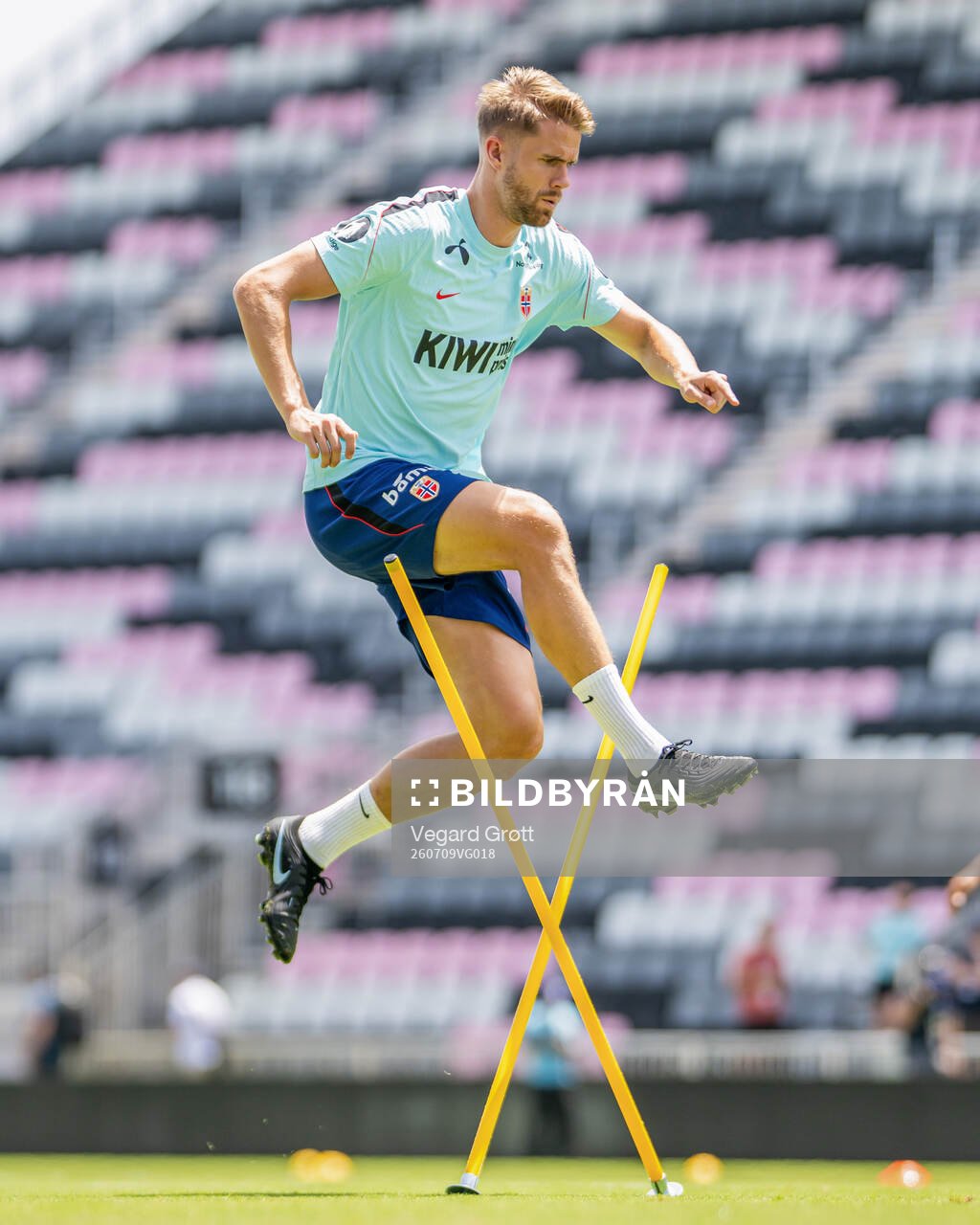 Kristoffer Ajer of the Norwegian national football team at