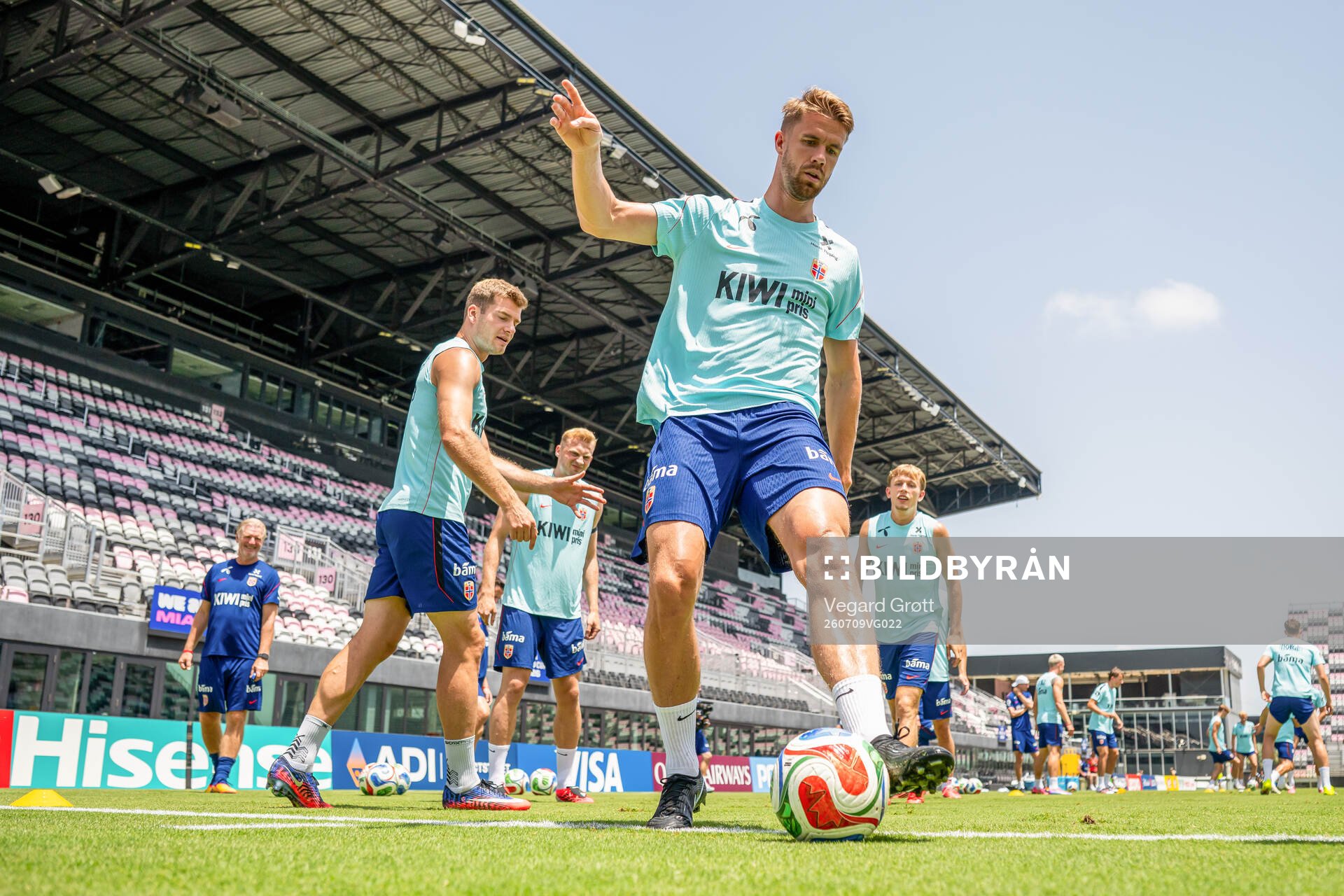 Kristoffer Ajer of the Norwegian national football team at