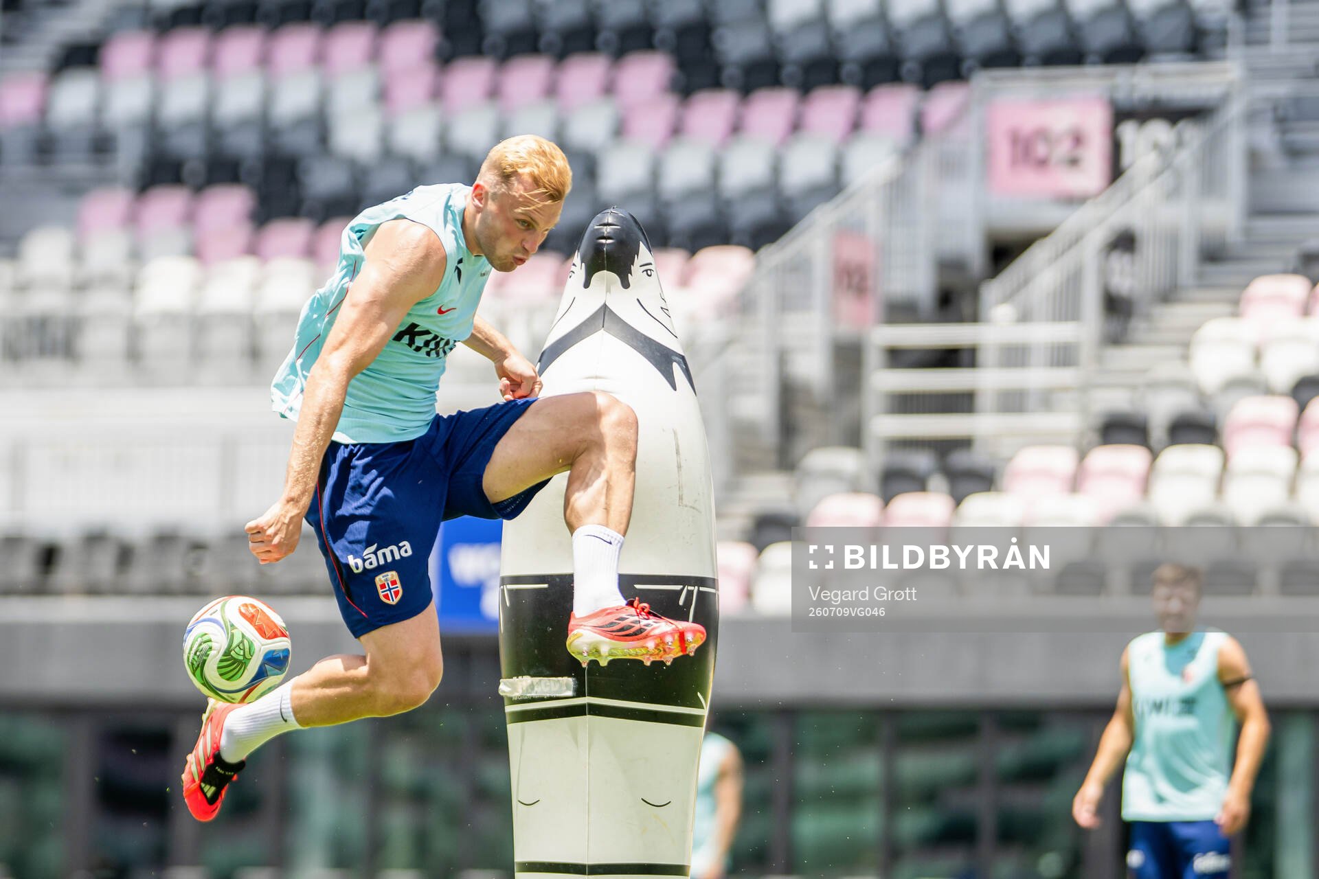 Sondre Langås of the Norwegian national football team at a