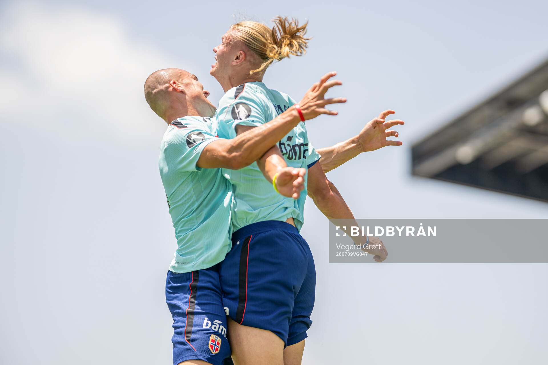 Leo Østigård and Erling Braut Haaland of the Norwegian