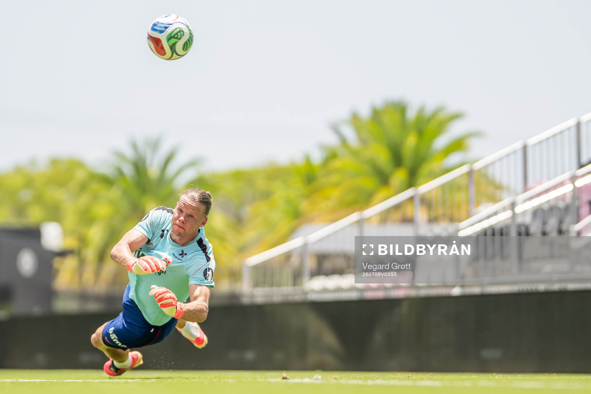 Goalkeeper Ørjan Håskjold Nyland of the Norwegian