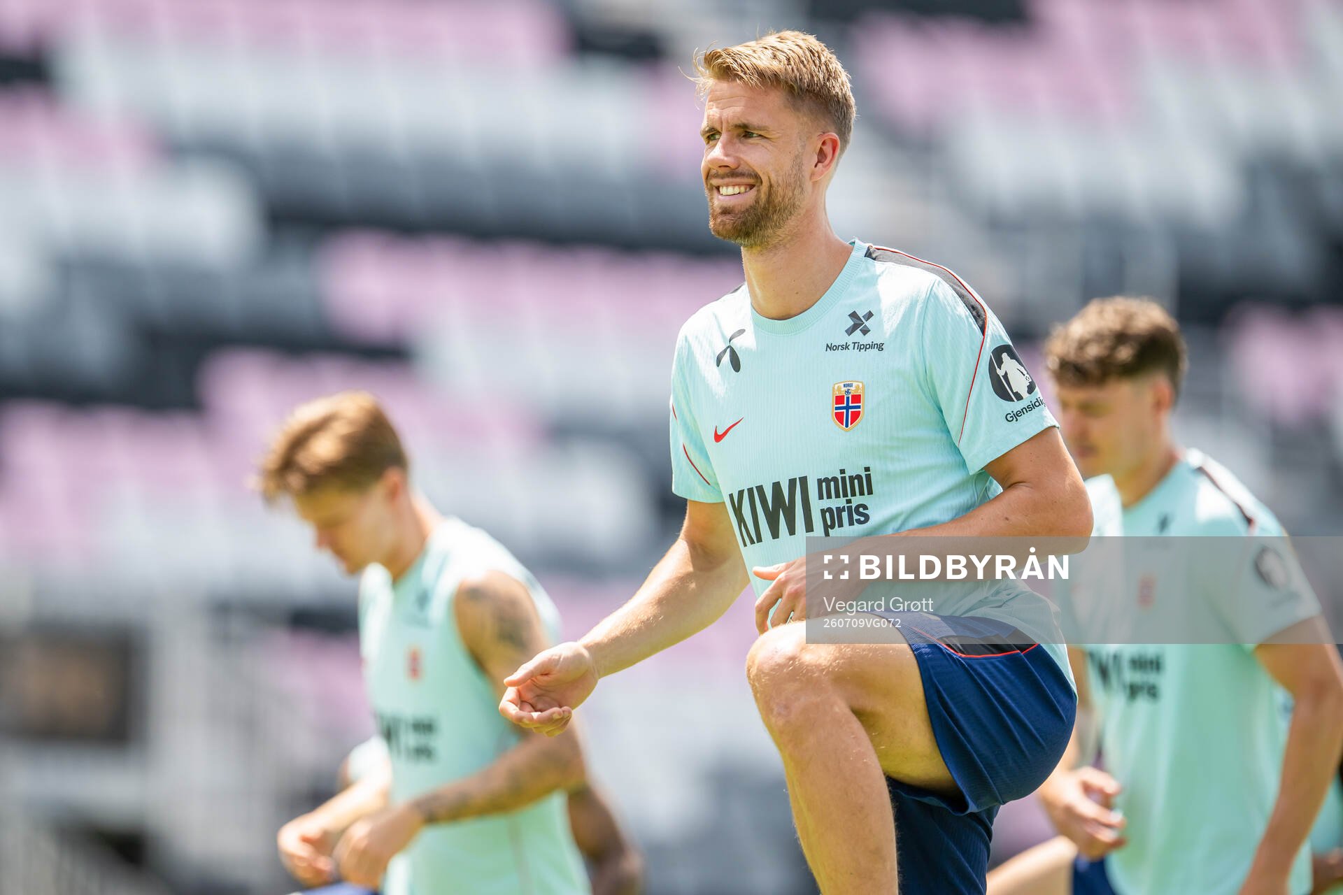 Kristoffer Ajer of the Norwegian national football team at