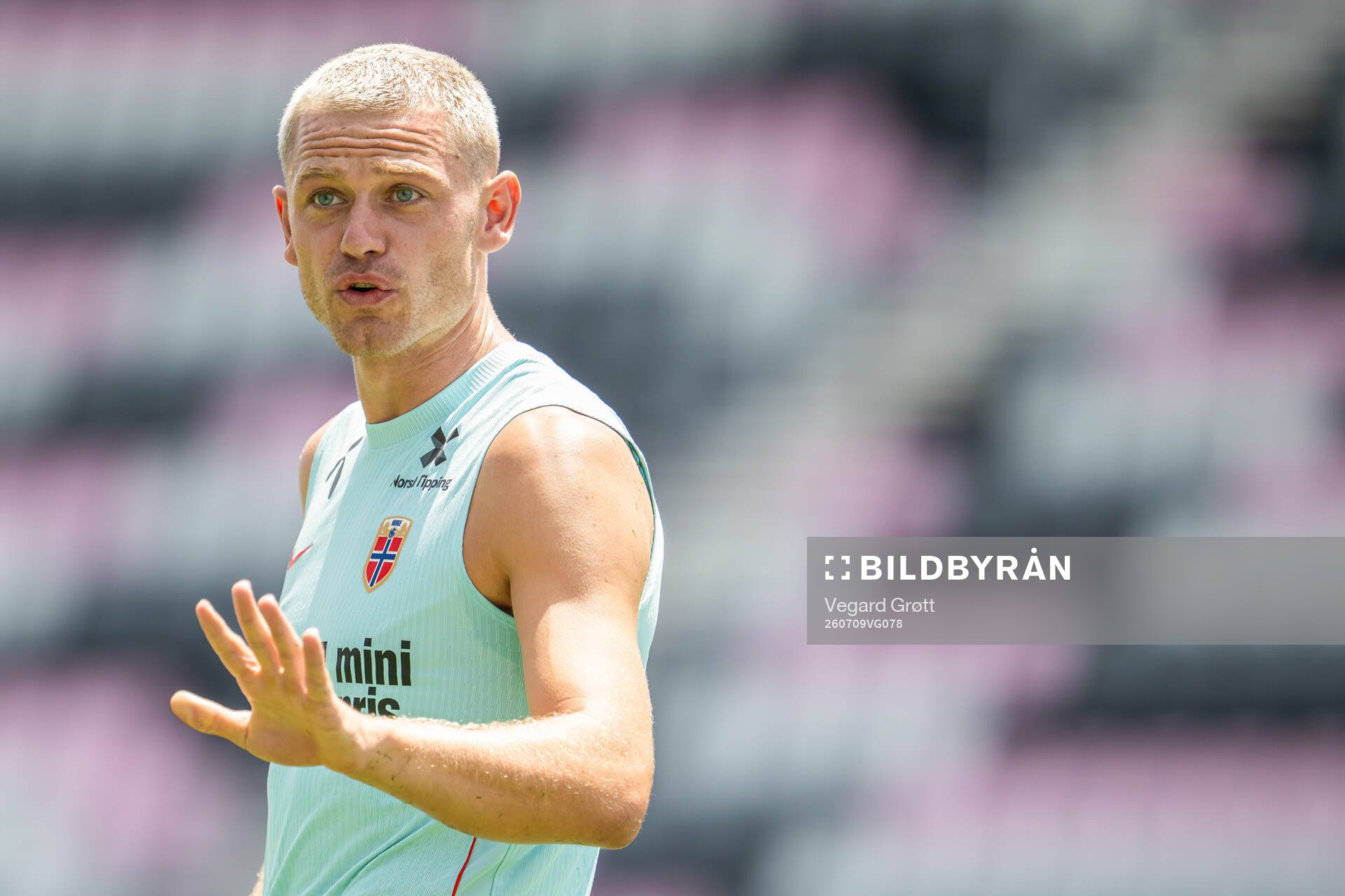 Julian Ryerson of the Norwegian national football team at a