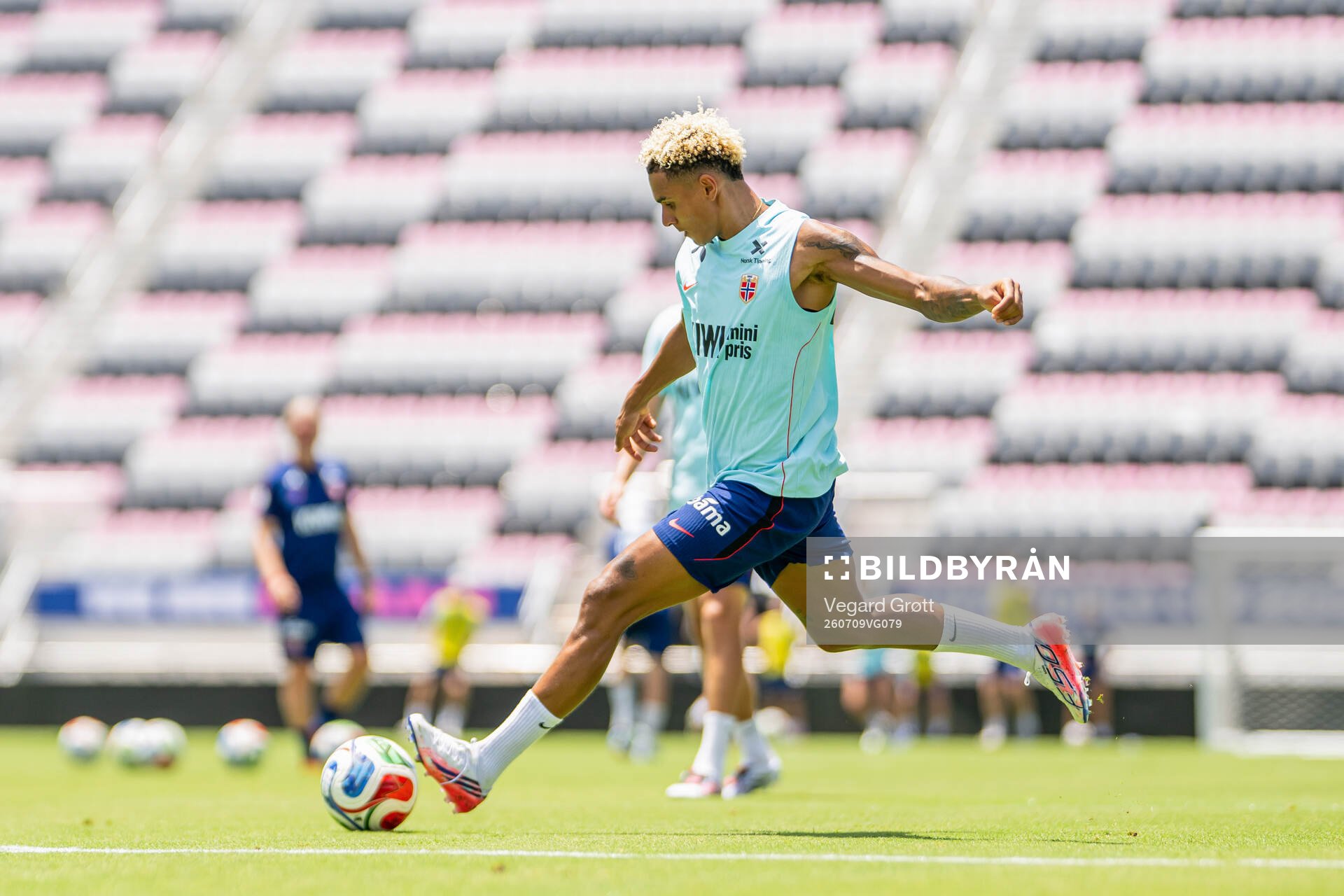 Antonio Nusa of the Norwegian national football team at a