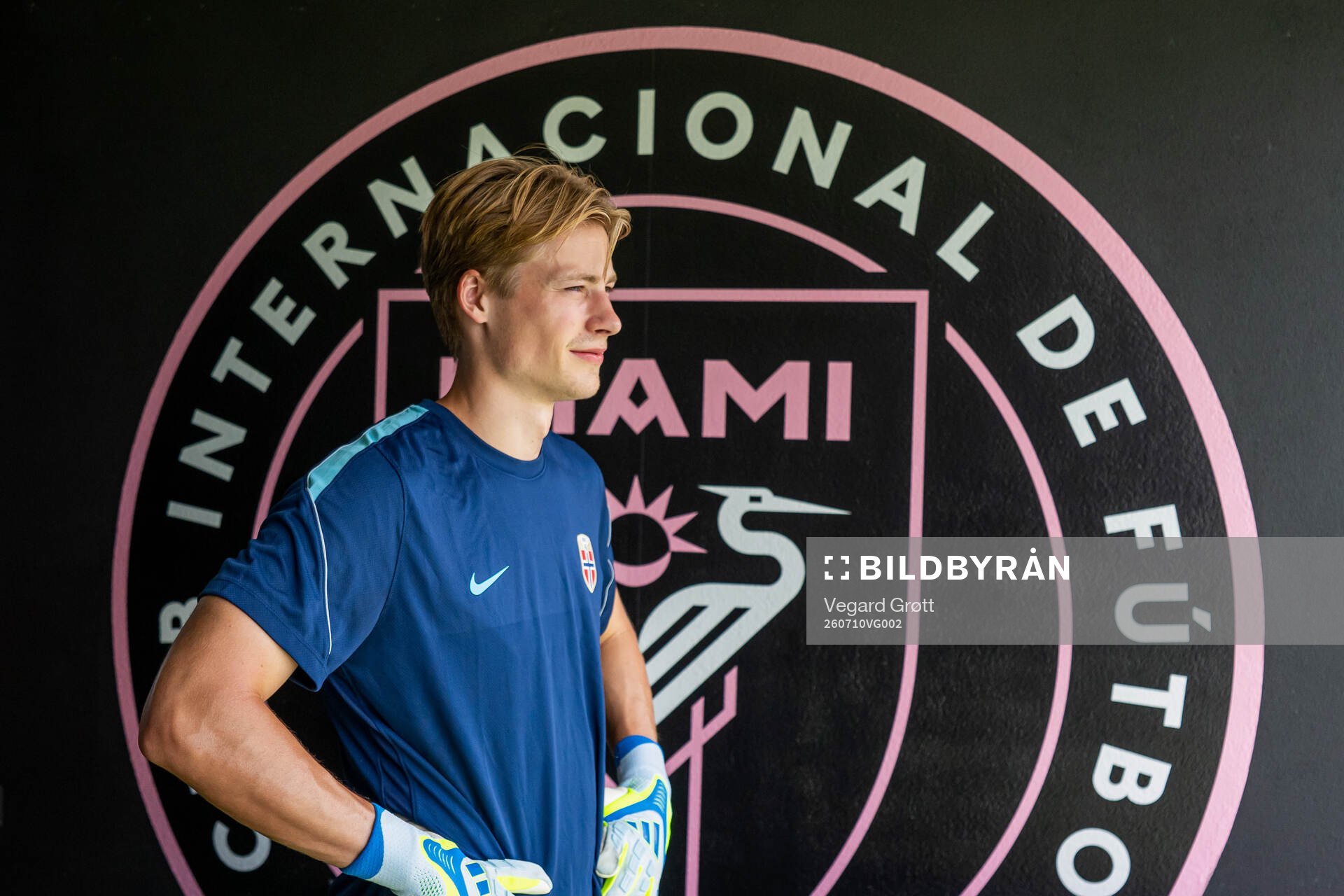 Goalkeeper Sander Tangvik of the Norwegian national