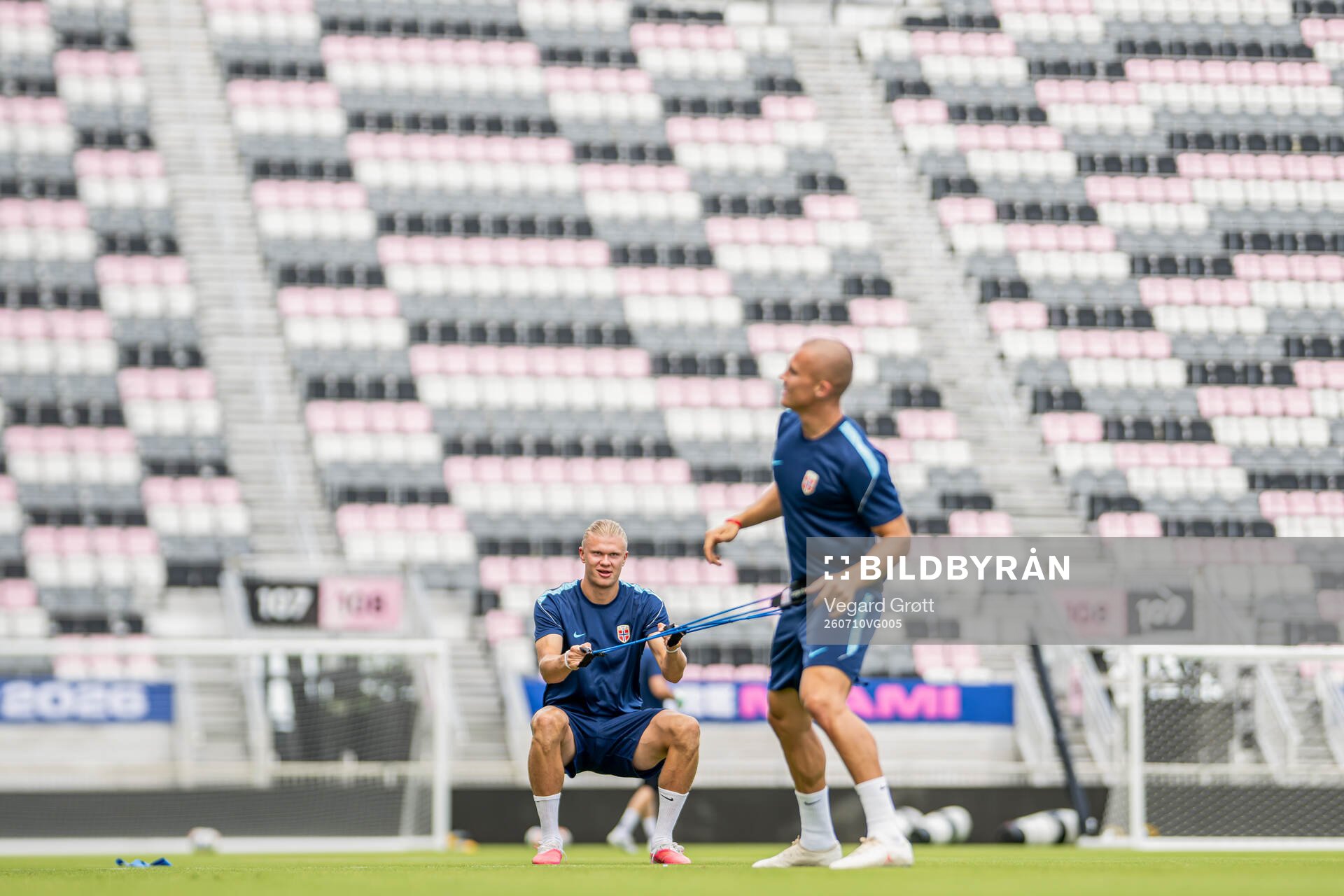 Erling Braut Haaland and Leo Østigård of the Norwegian
