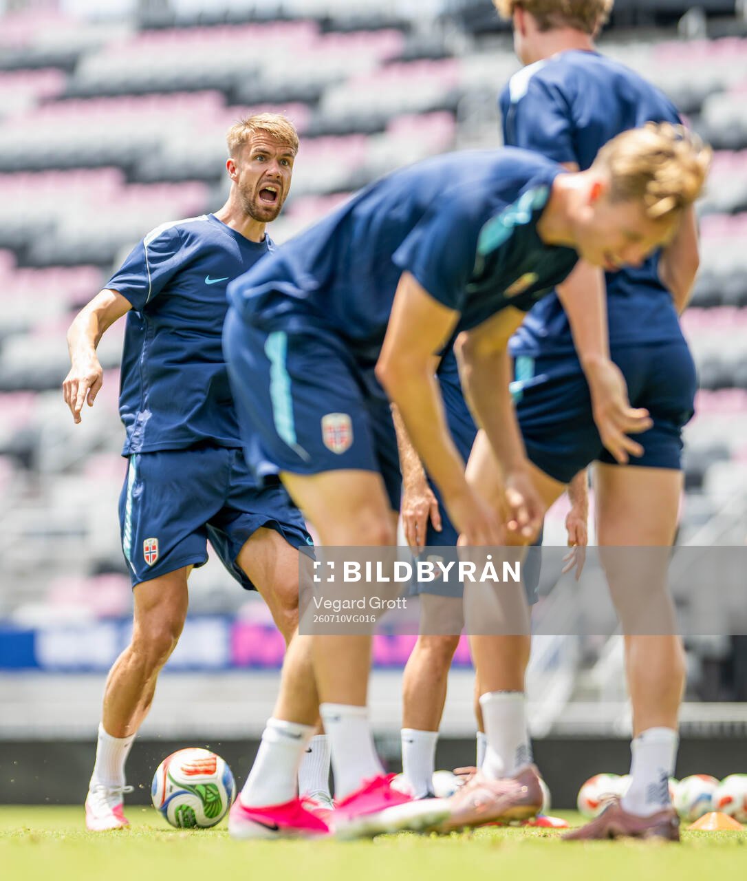 Kristoffer Ajer of the Norwegian national football team at