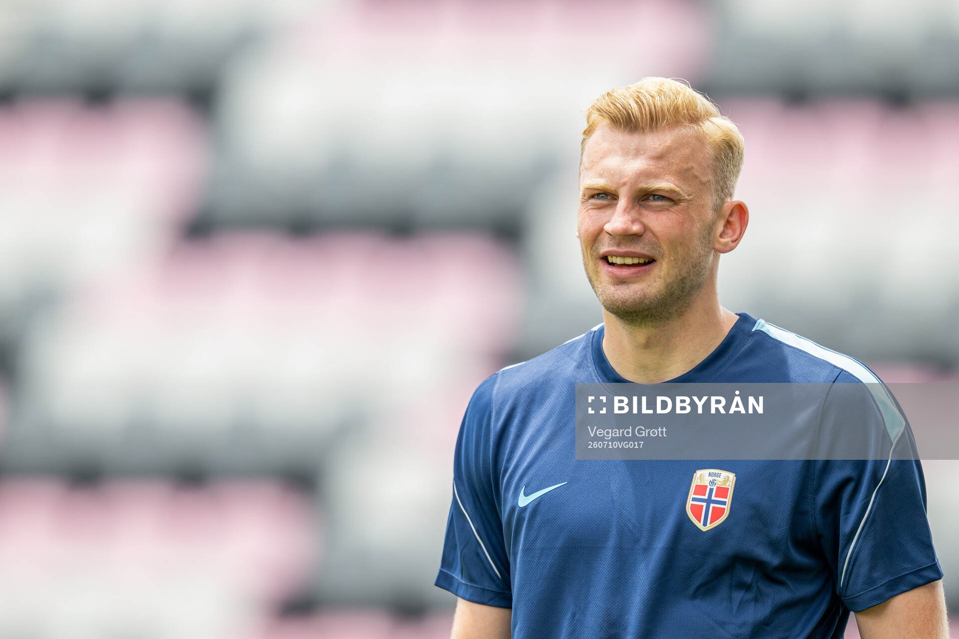 Sondre Langås of the Norwegian national football team at a