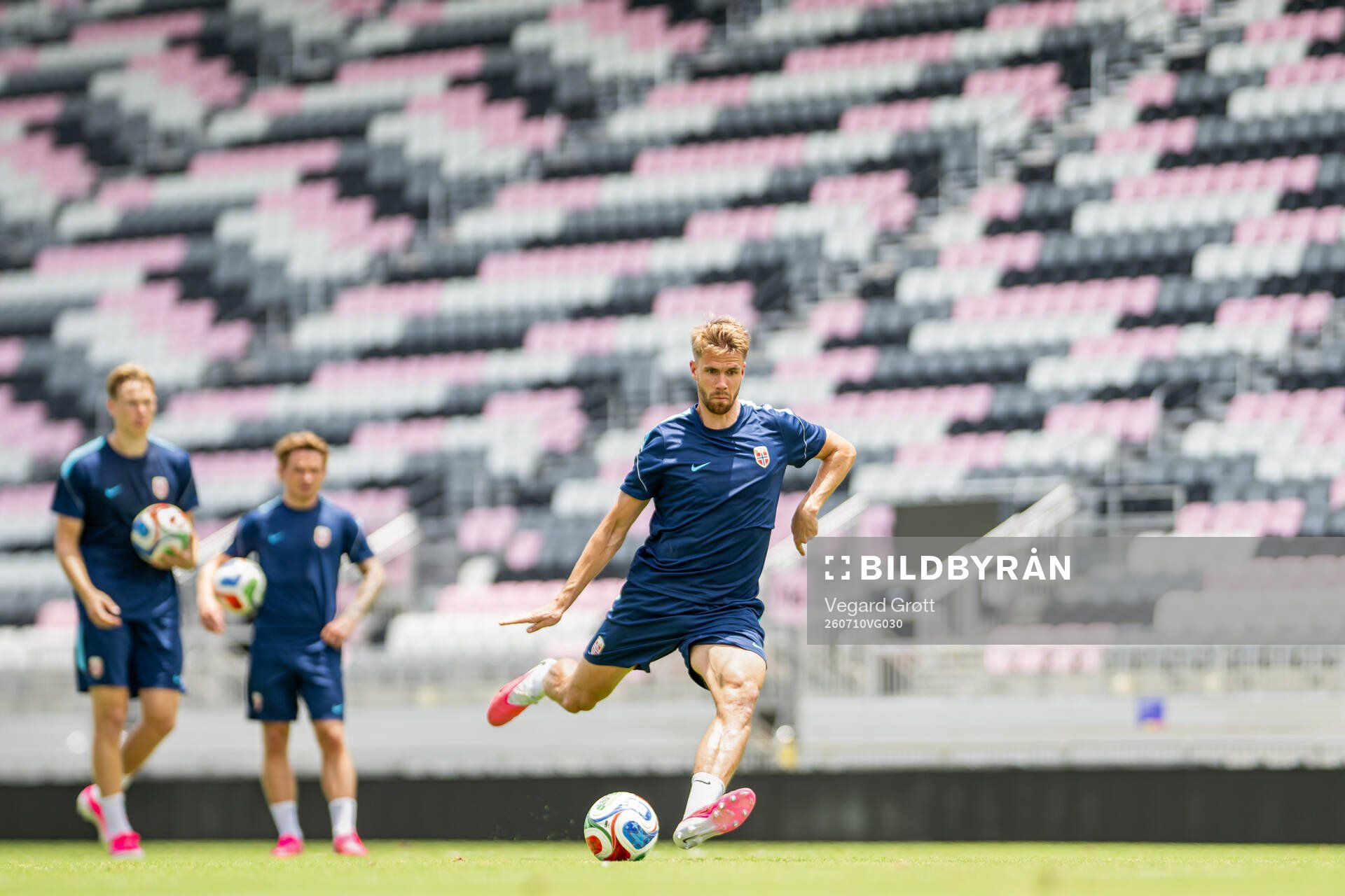 Kristoffer Ajer of the Norwegian national football team at