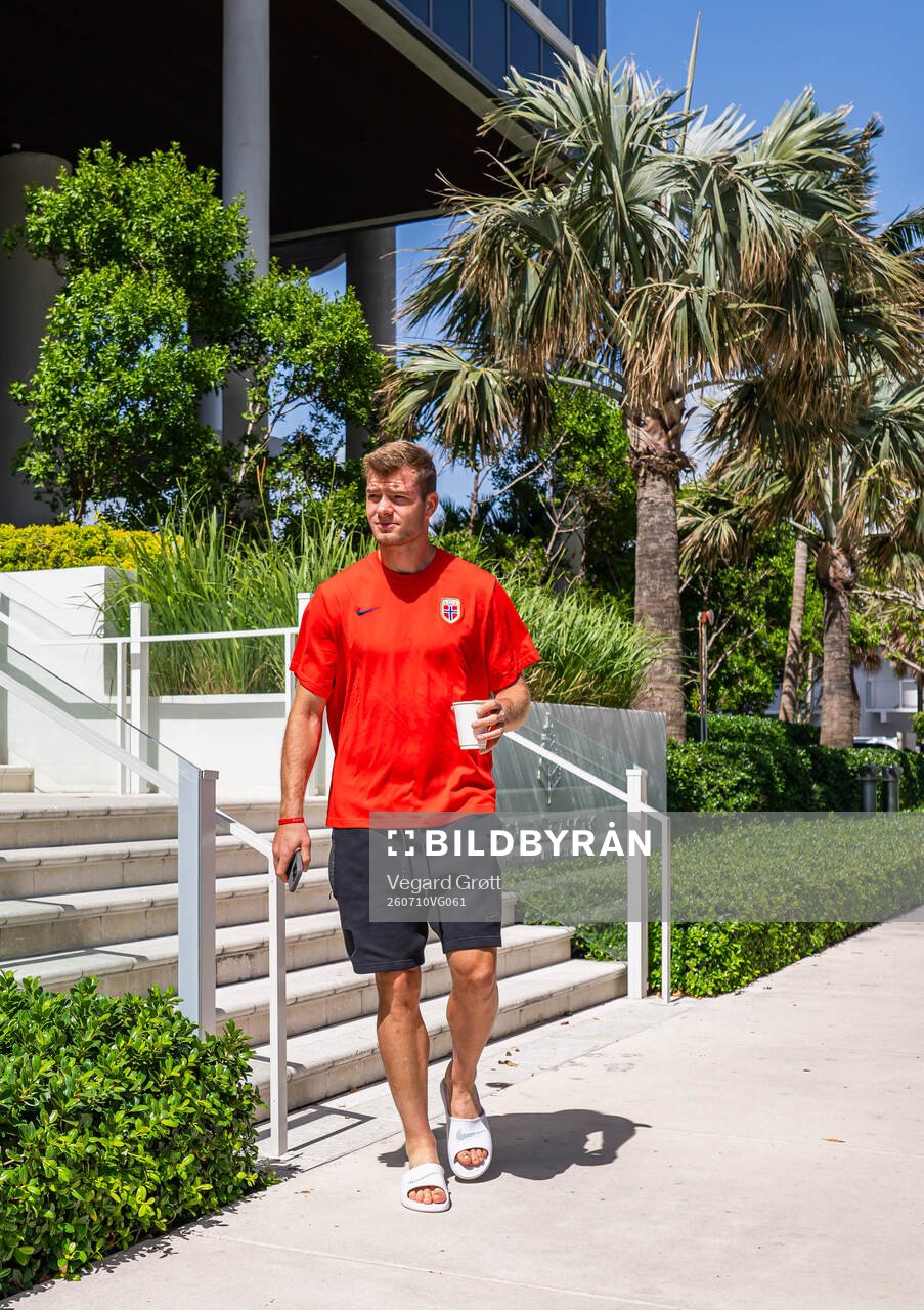 Alexander Sørloth of the Norwegian national football team