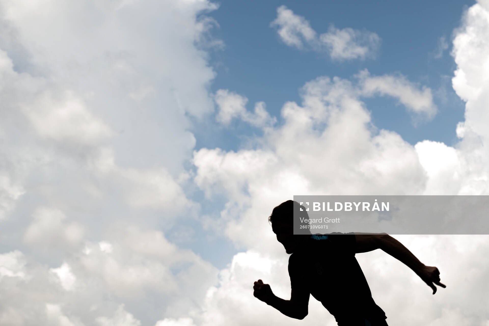 The silhouette of Martin Ødegaard of the Norwegian