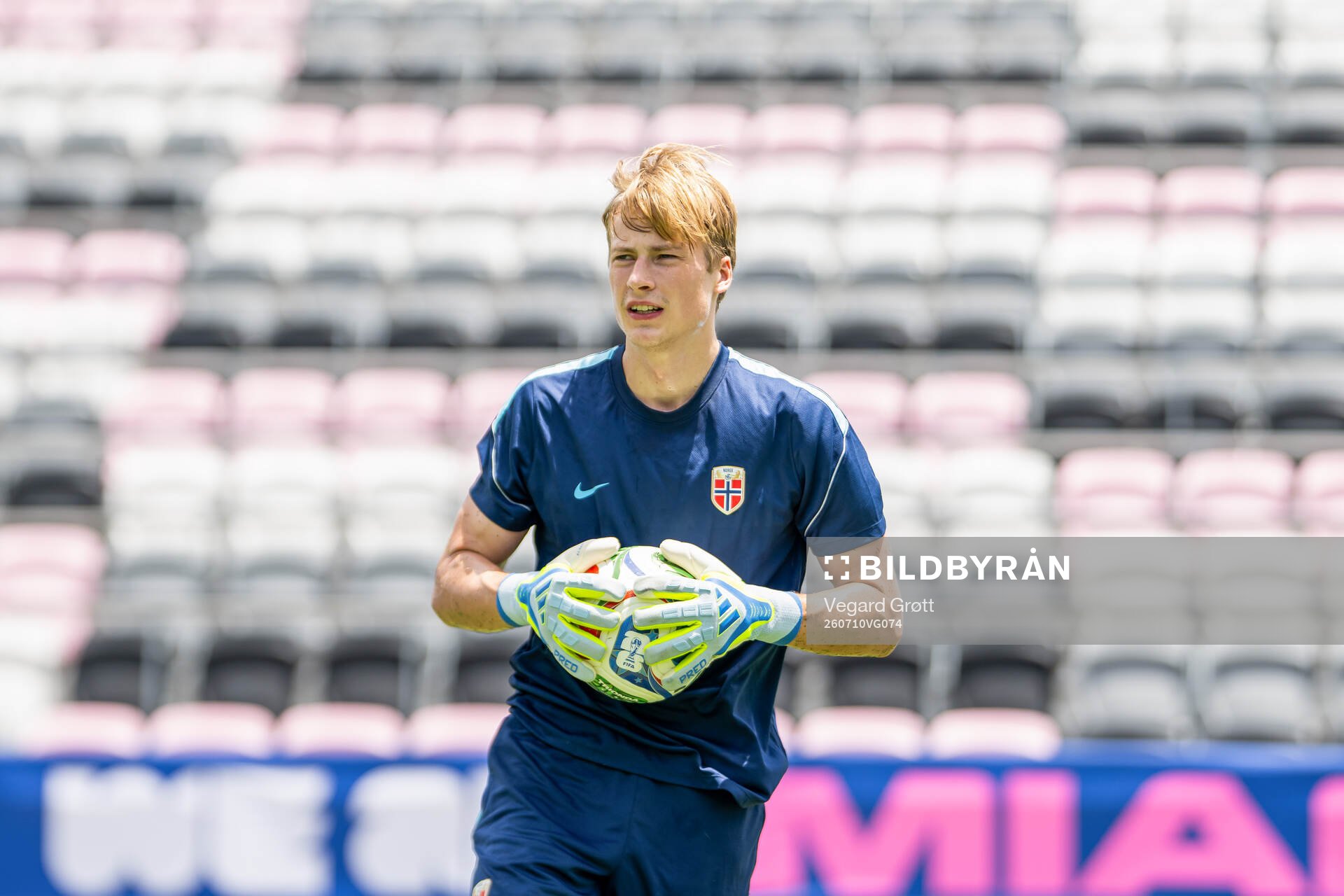 Goalkeeper Sander Tangvik of the Norwegian national