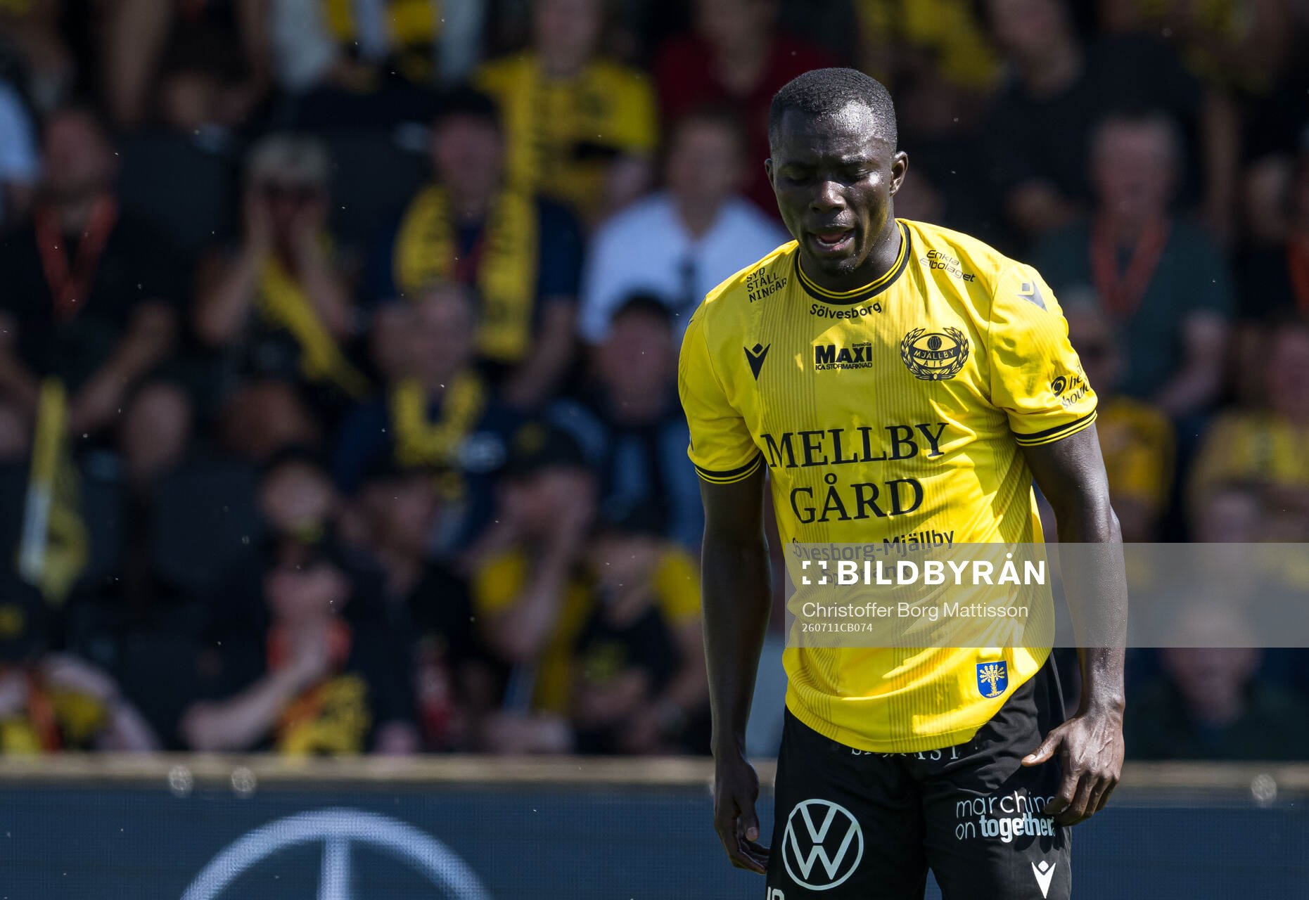 Mjällbys Abdoulie Manneh deppar
