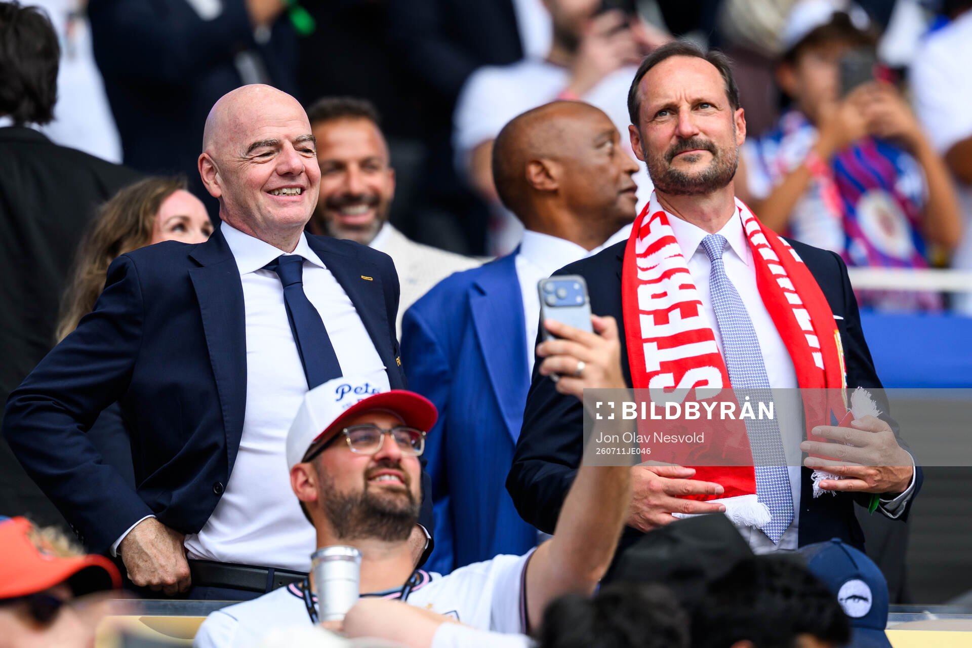 FIFA President Gianni Infantino and Crown Prince Haakon of