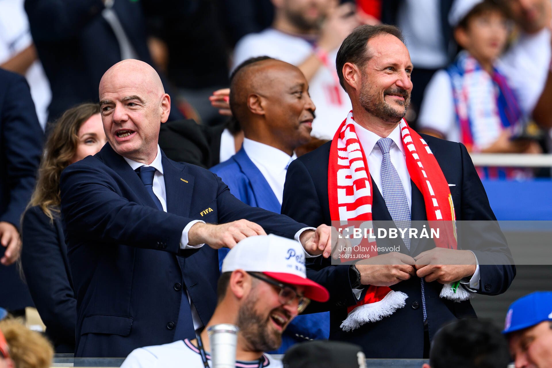 FIFA President Gianni Infantino and Crown Prince Haakon of