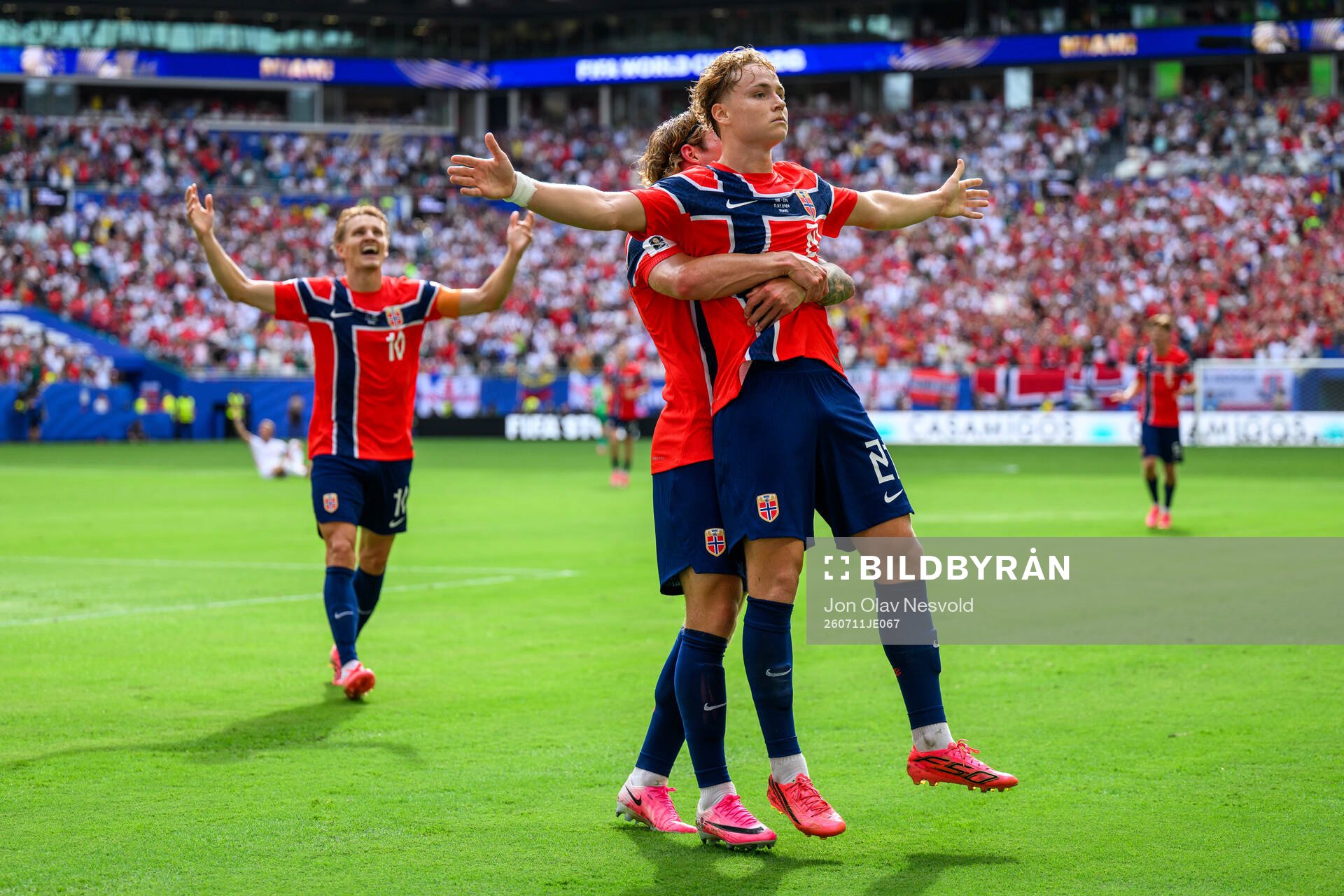 Martin Ødegaard, Patrick Berg and Andreas Schjelderup of