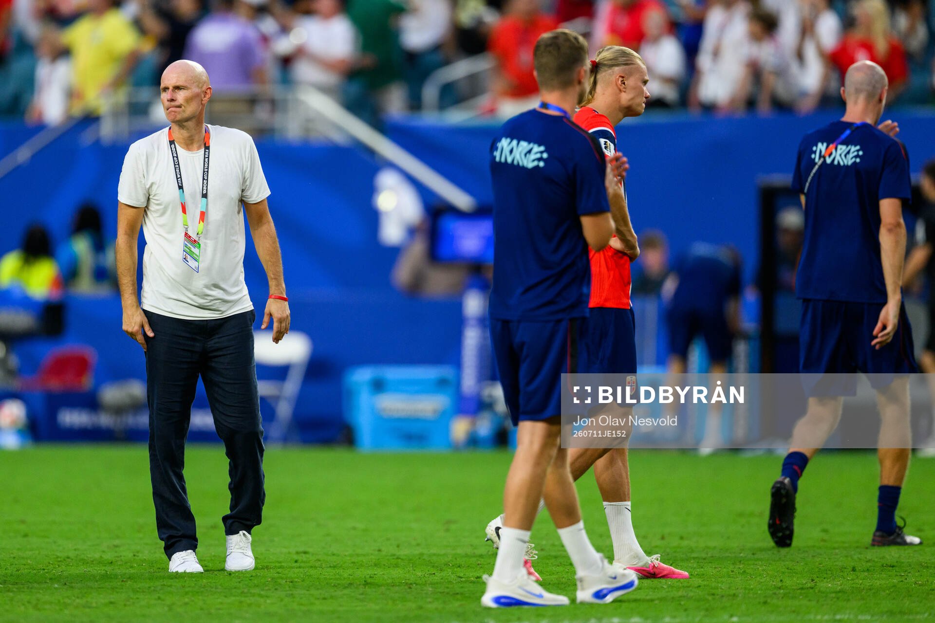 Head coach Ståle Solbakken and Erling Braut Haaland of