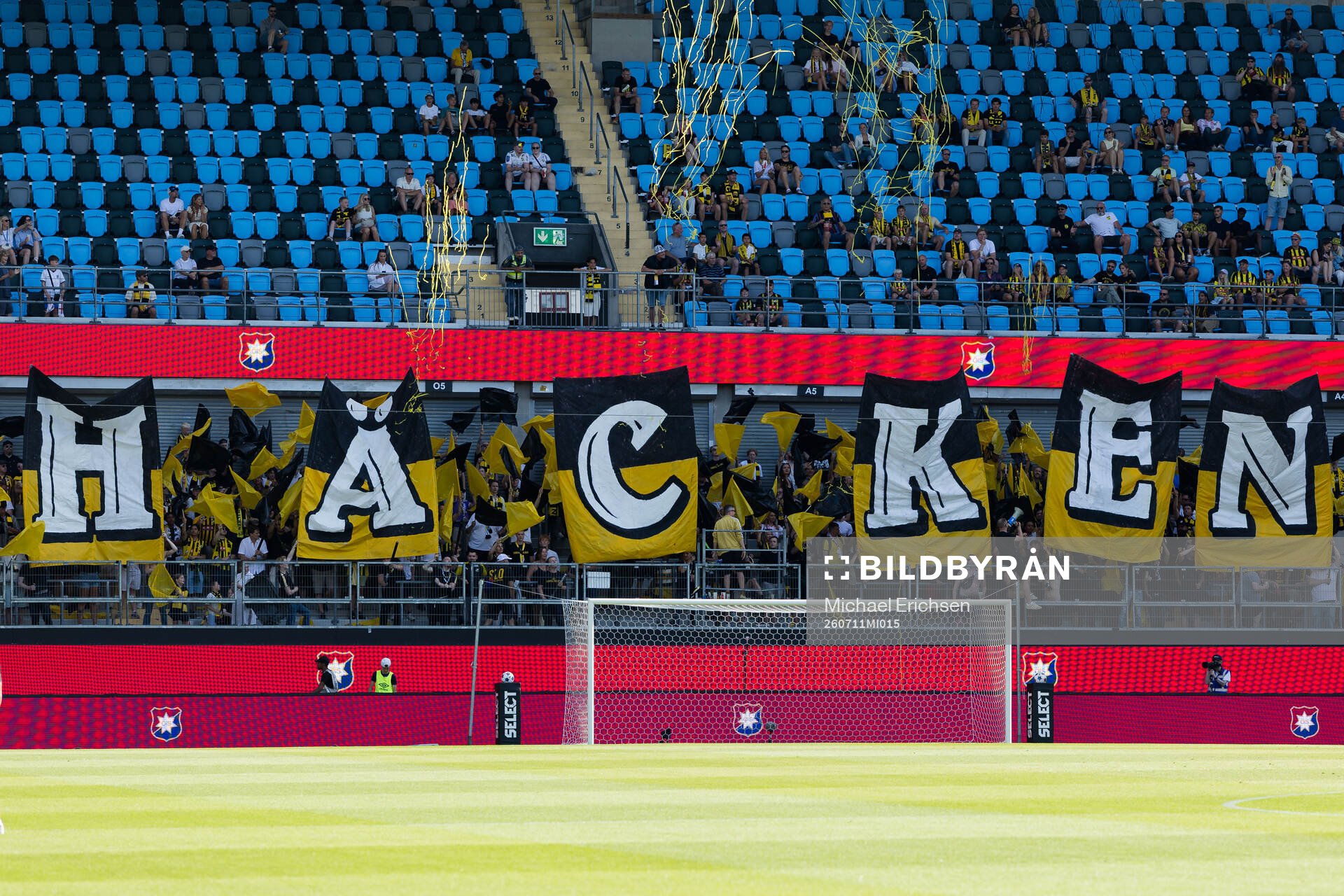 Under fotbollsmatchen i Allsvenskan mellan Örgryte och