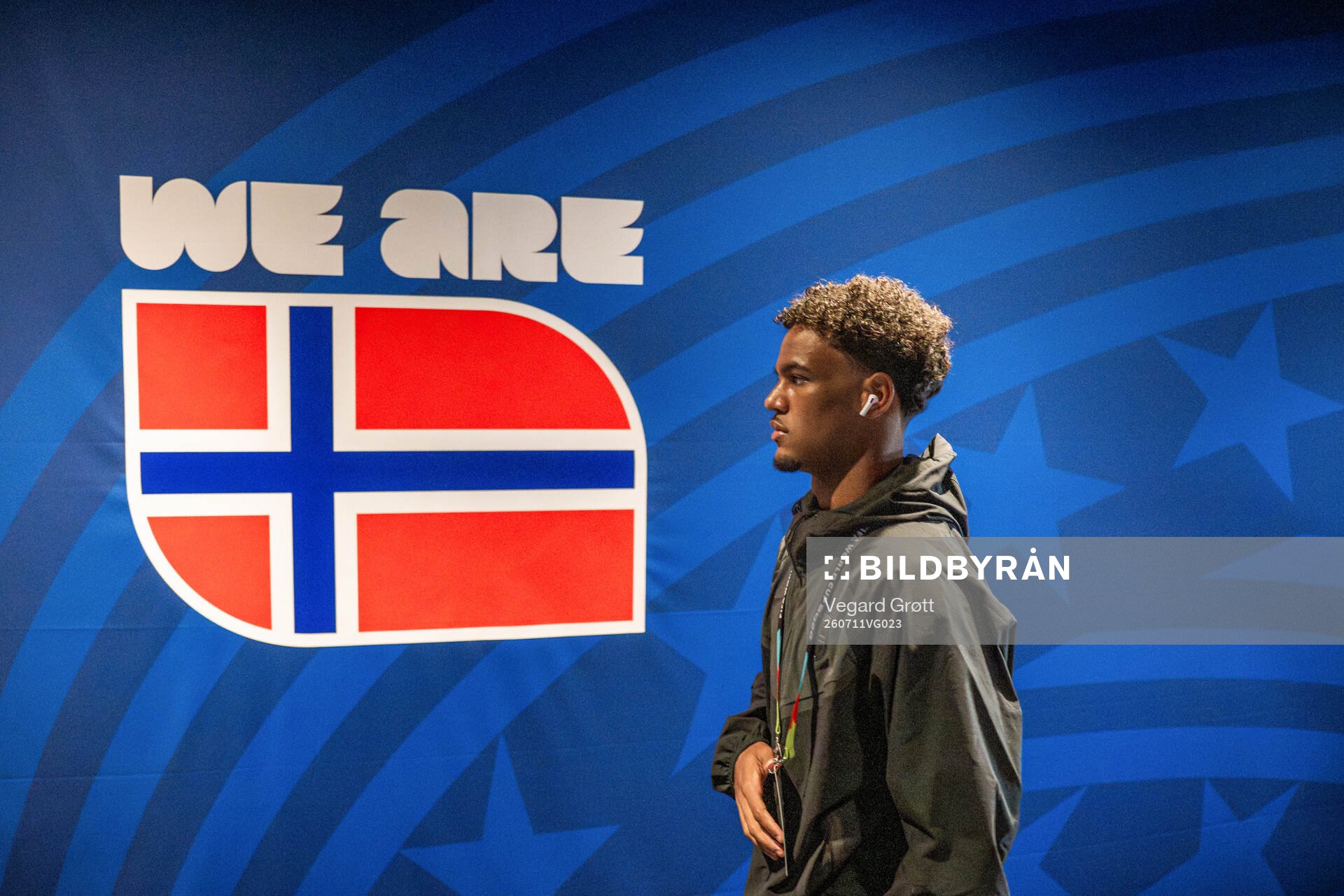 Oscar Bobb of Norway arrives