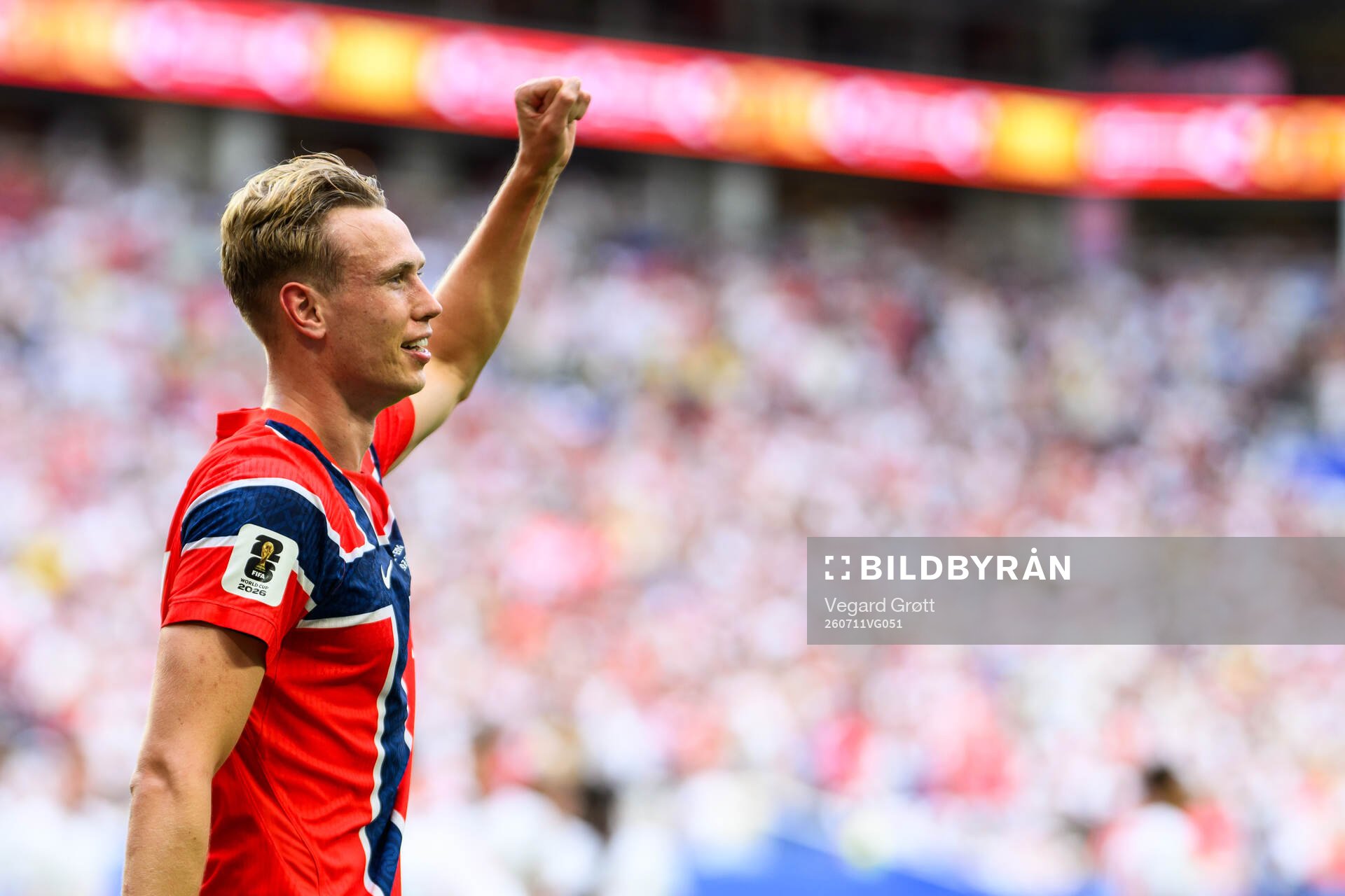 Torbjørn Lysaker Heggem of Norway celebrates the later