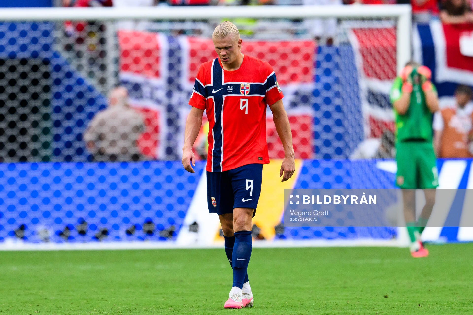 Erling Braut Haaland of Norway looks dejected