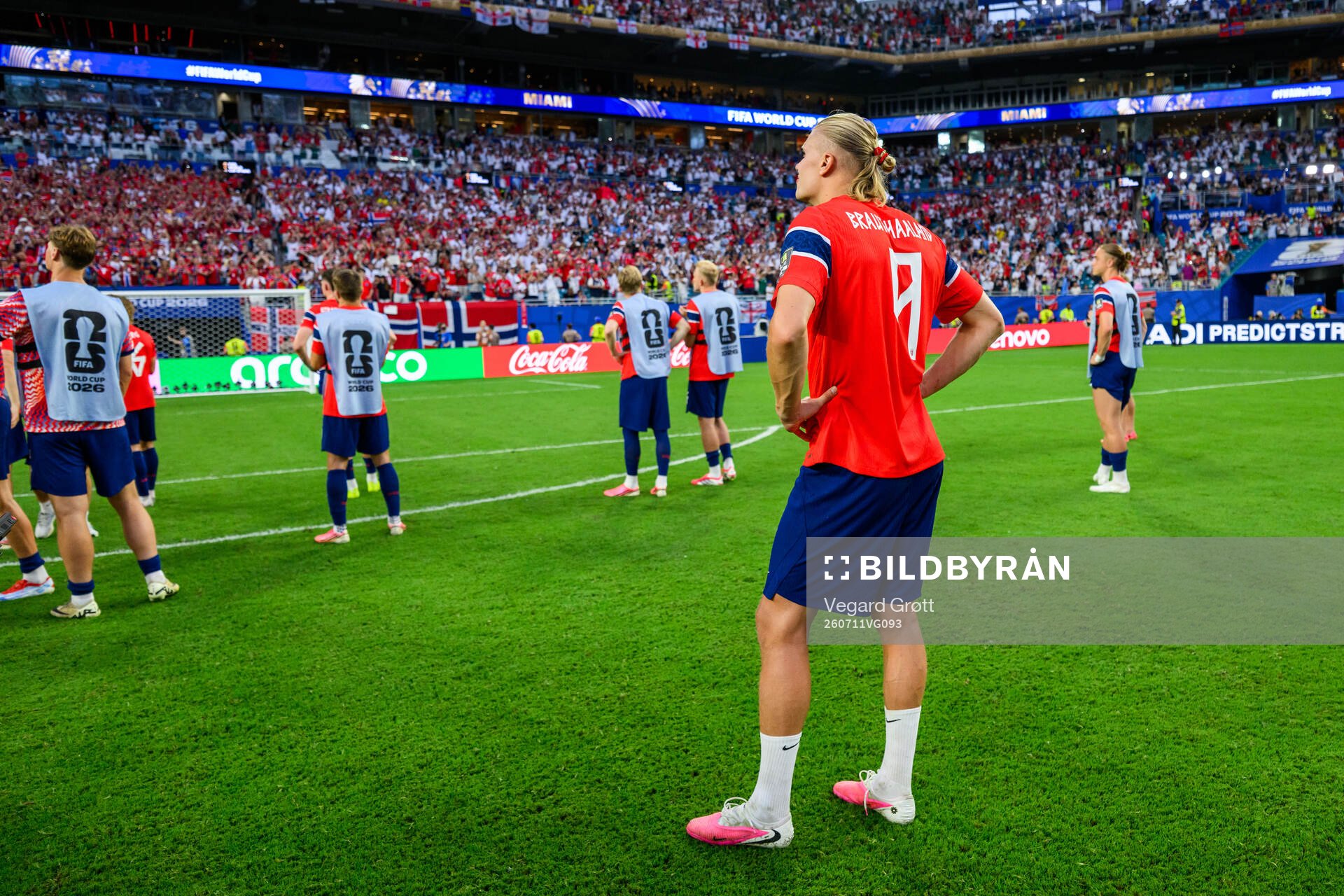 Erling Braut Haaland of Norway looks dejected