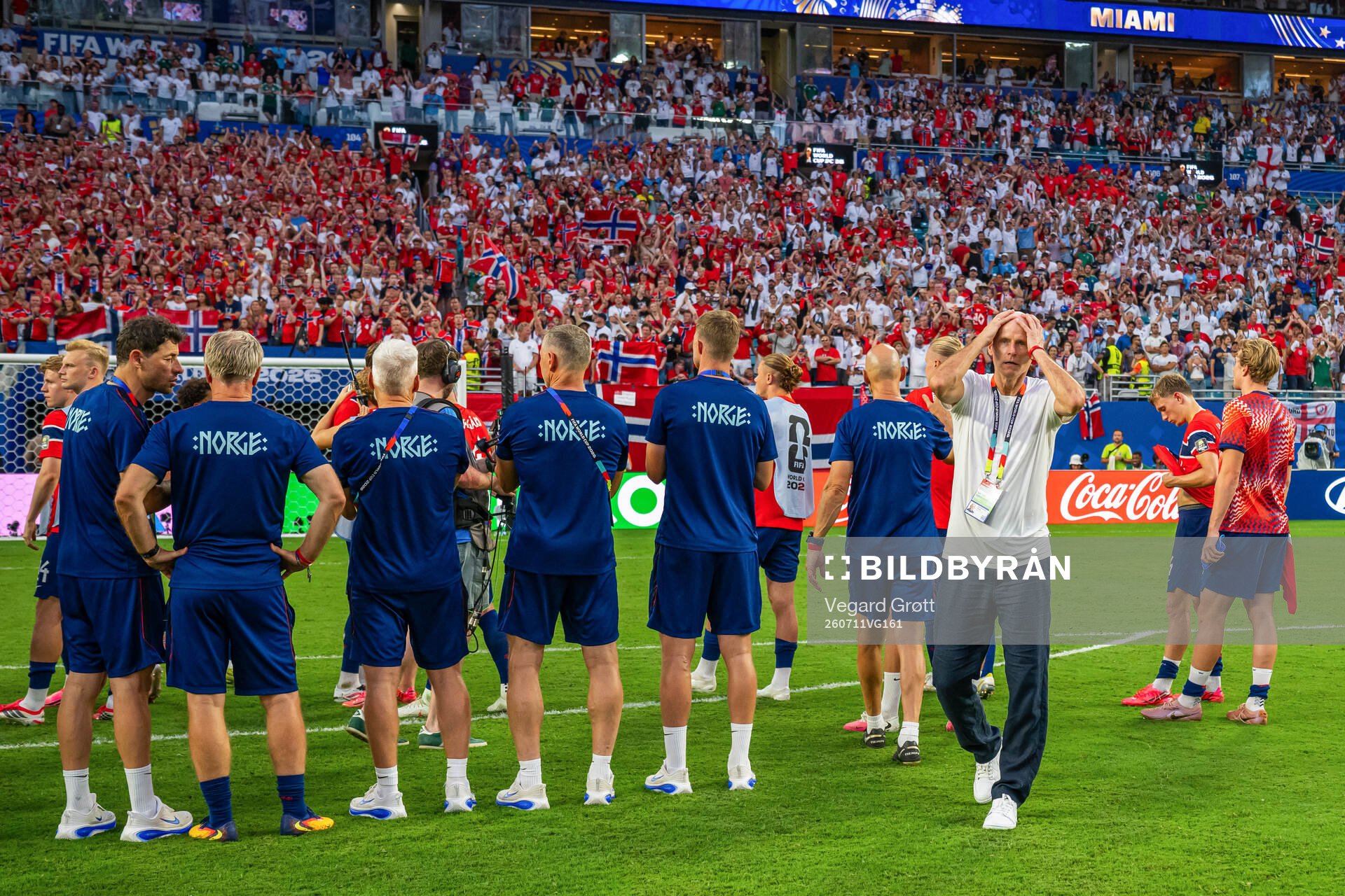 Head coach Ståle Solbakken of Norway looks dejected