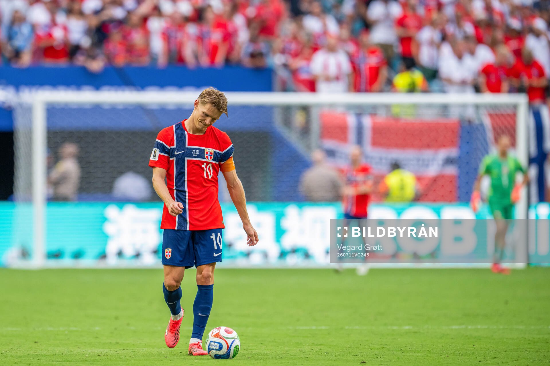 Martin Ødegaard of Norway looks dejected