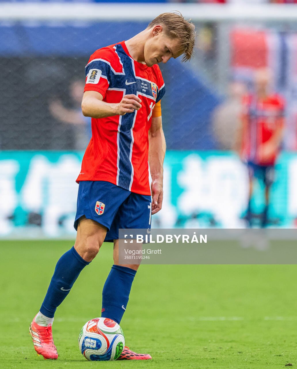 Martin Ødegaard of Norway looks dejected