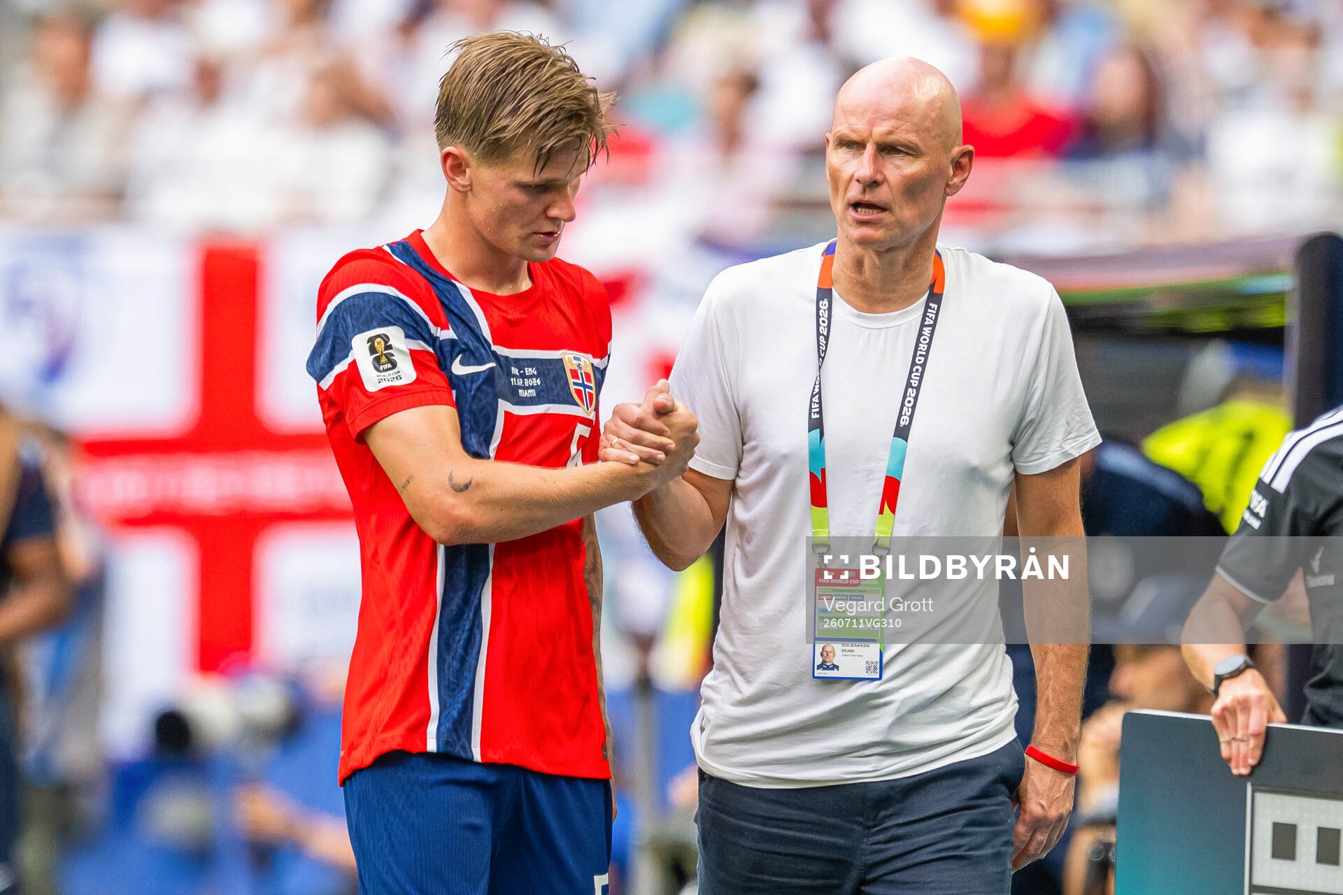 David Møller Wolfe and head coach Ståle Solbakken of