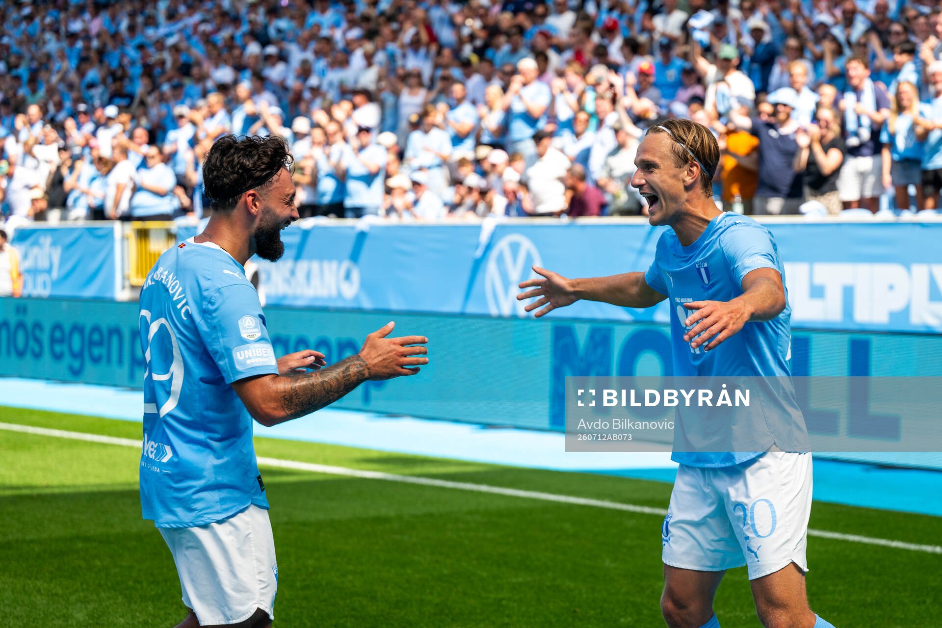 Malmö FFs Erik Botheim och Malmö FFs Sead Haksabanovic