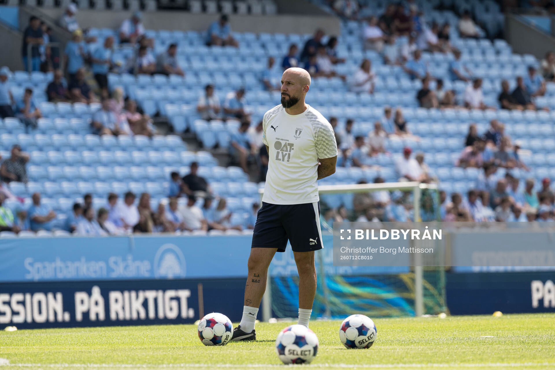 Under fotbollsmatchen i Allsvenskan mellan Malmö FF och