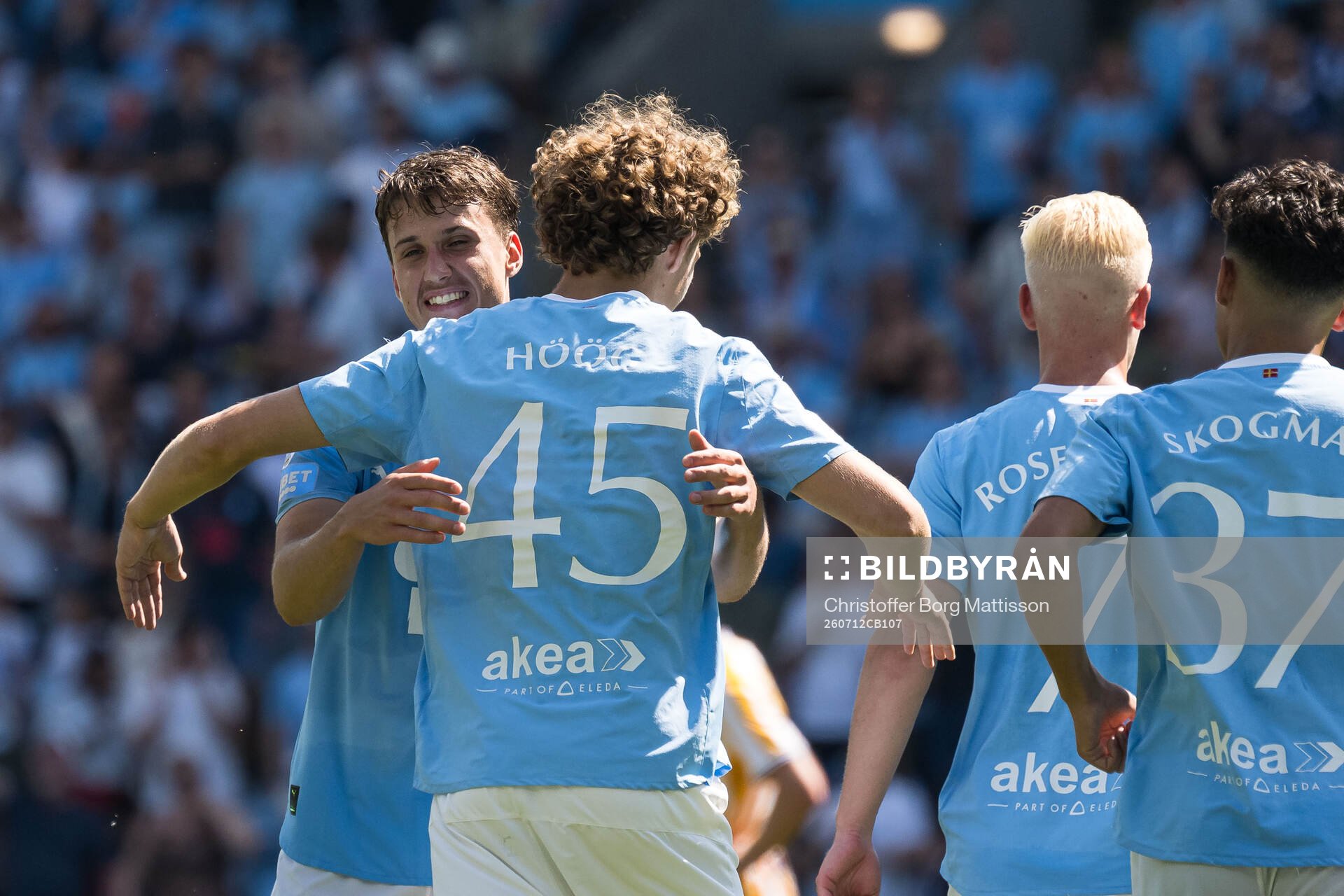 Malmö FFs Kenan Busuladzic och Anton Höög jublar