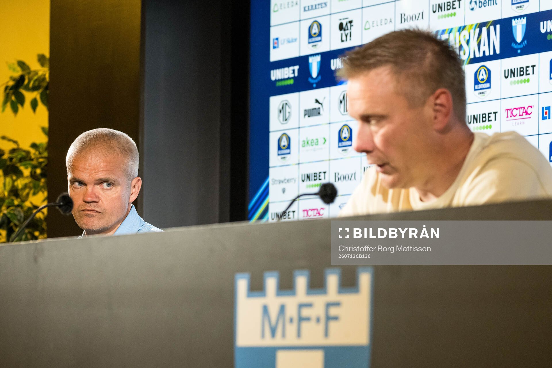 Malmö FFs huvudtränare Gaute Helstrup och IFK Göteborgs