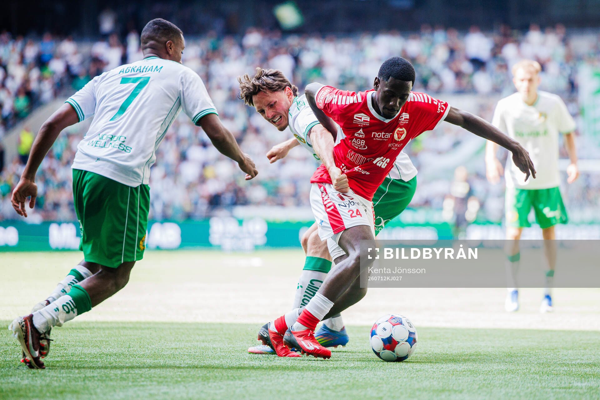 Kalmars Charles Sagoe Jr och Hammarbys Hampus Skoglund