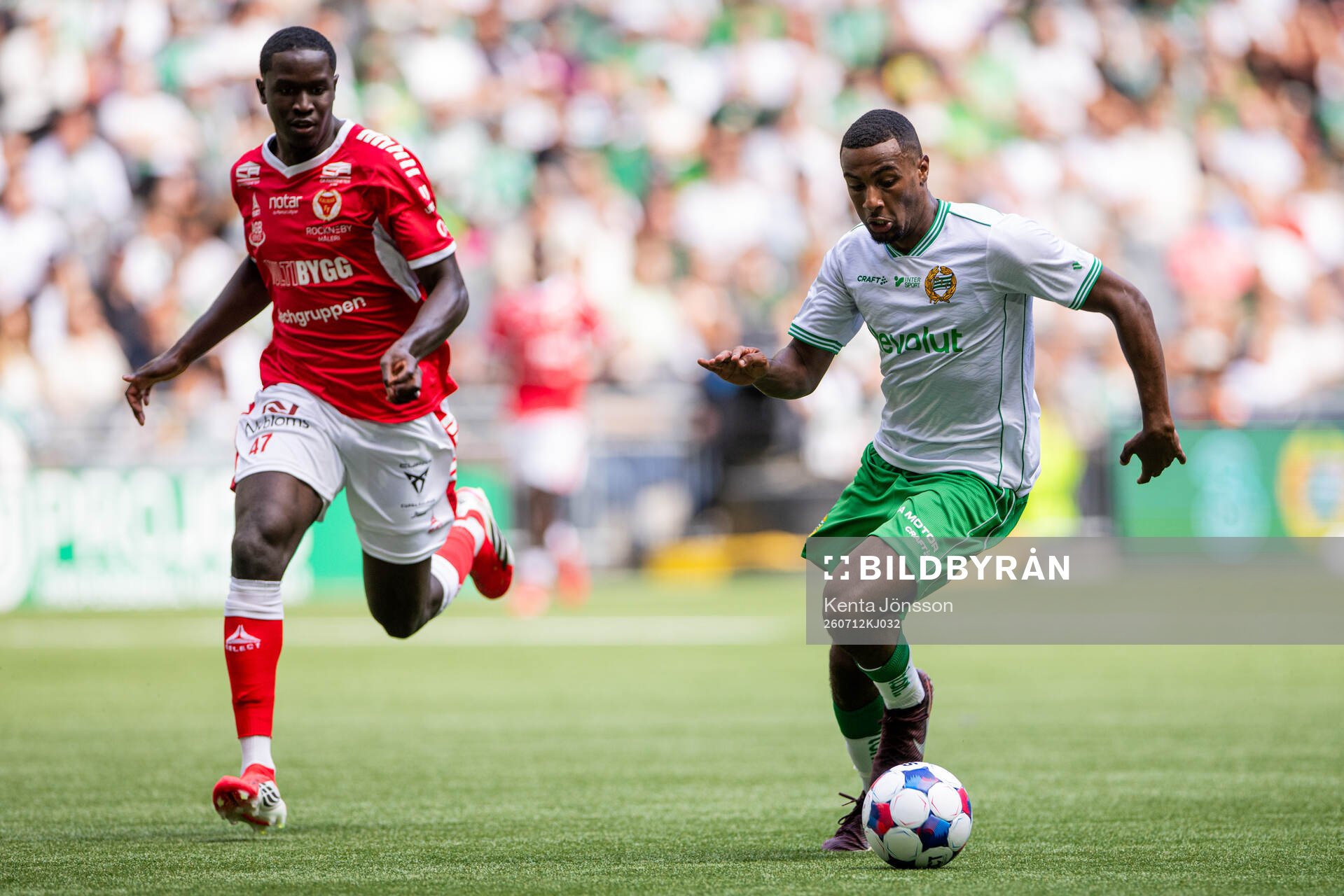 Kalmars Aboubacar Keita och Hammarbys Paulos Abraham