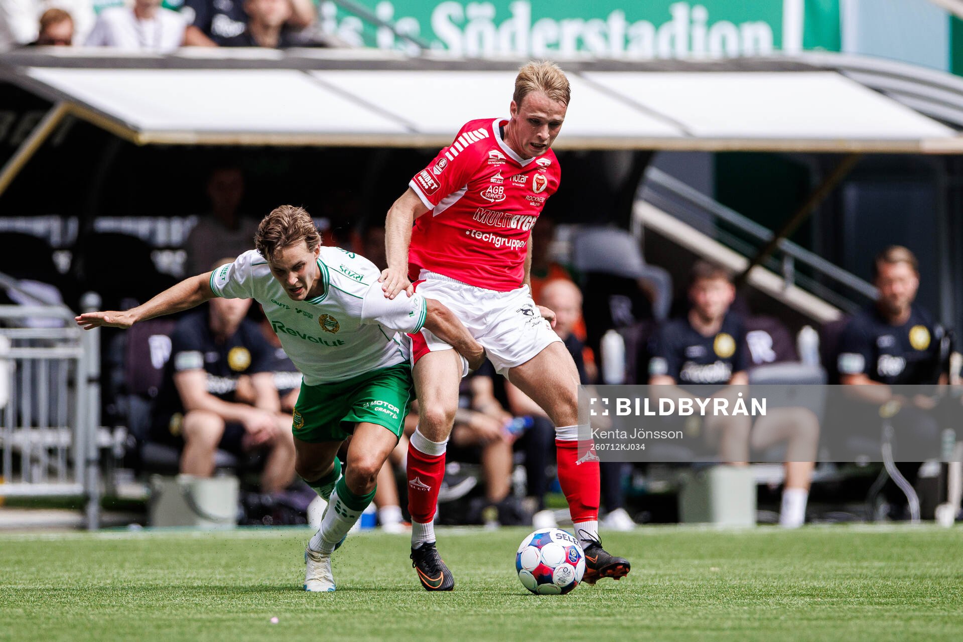 Hammarbys Hampus Skoglund och Kalmars Sivert Engh Øverby