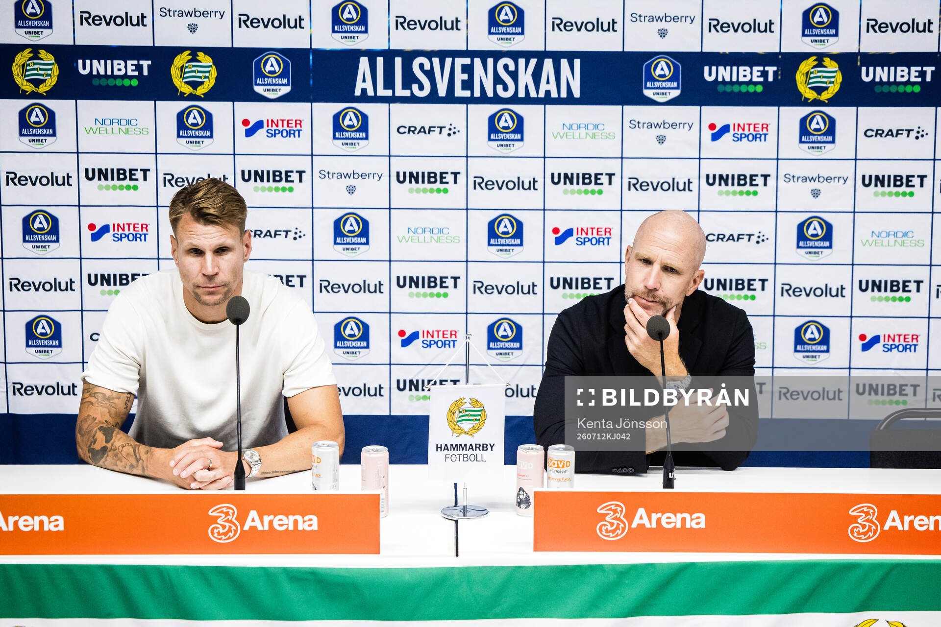 Kalmars tränare Toni Koskela och Hammarbys tränare Henrik