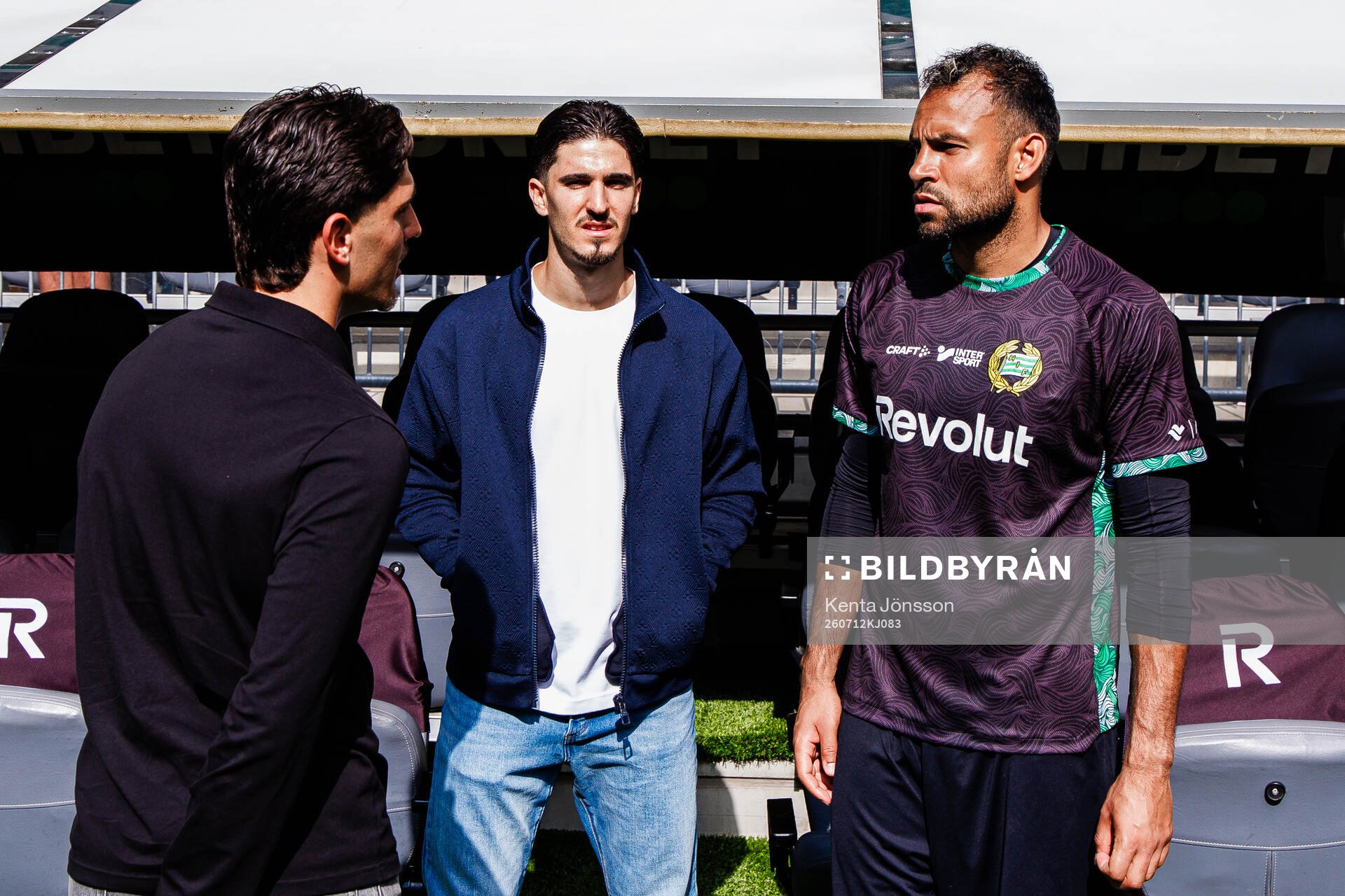 Adrian Lahdo, Mayckel Lahdo och Hammarbys målvakt Warner