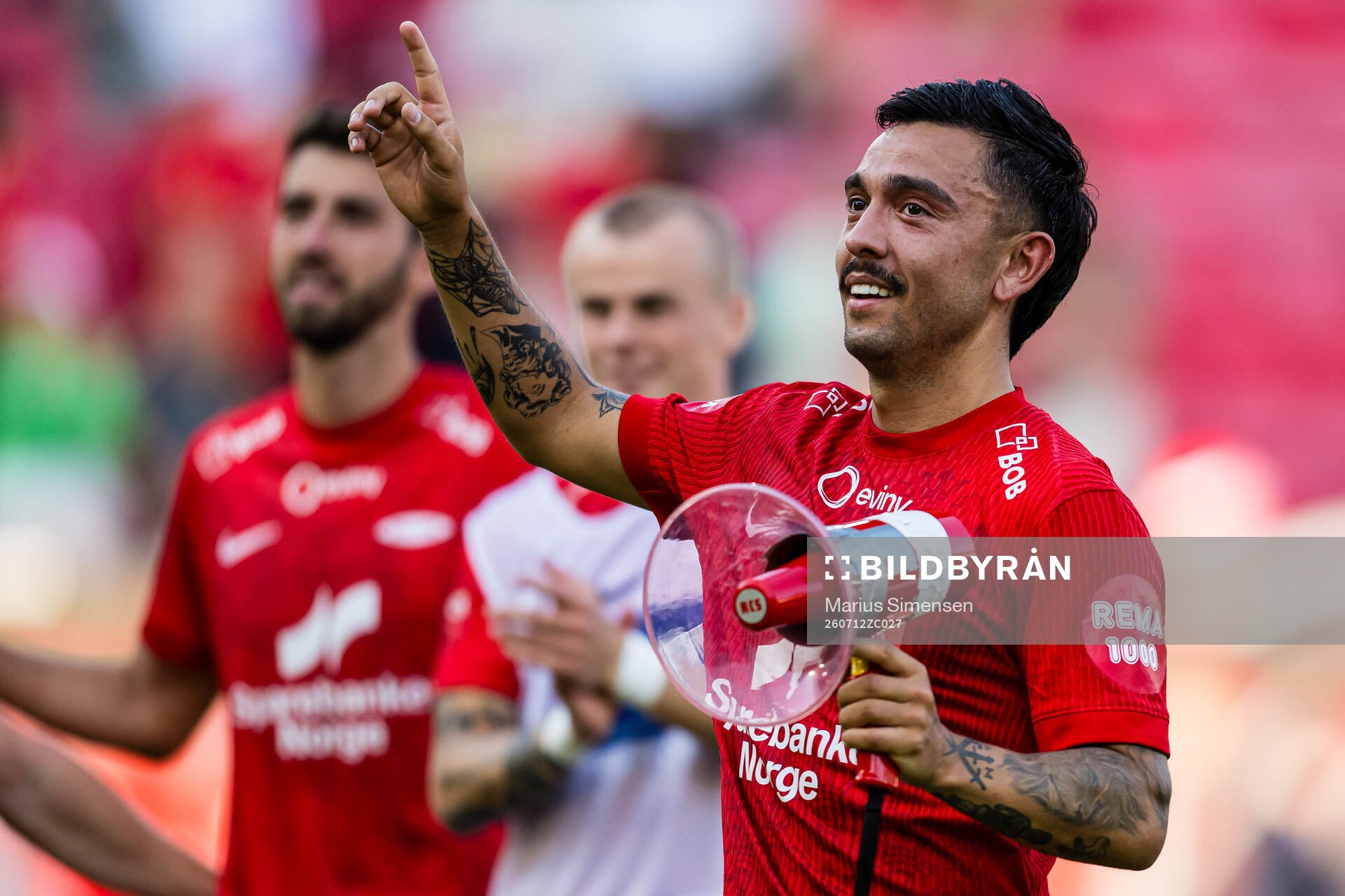 Niklas Castro of Brann celebrates