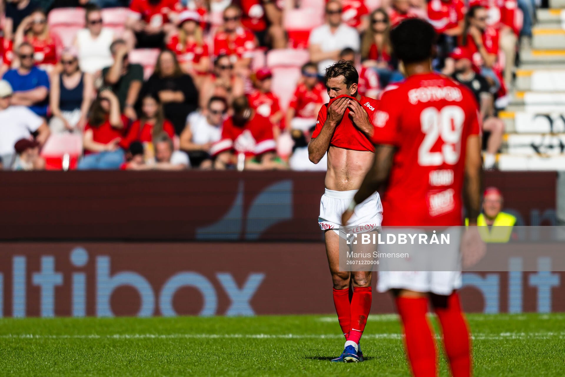 Fredrik Pallesen Knudsen of Brann looks dejected