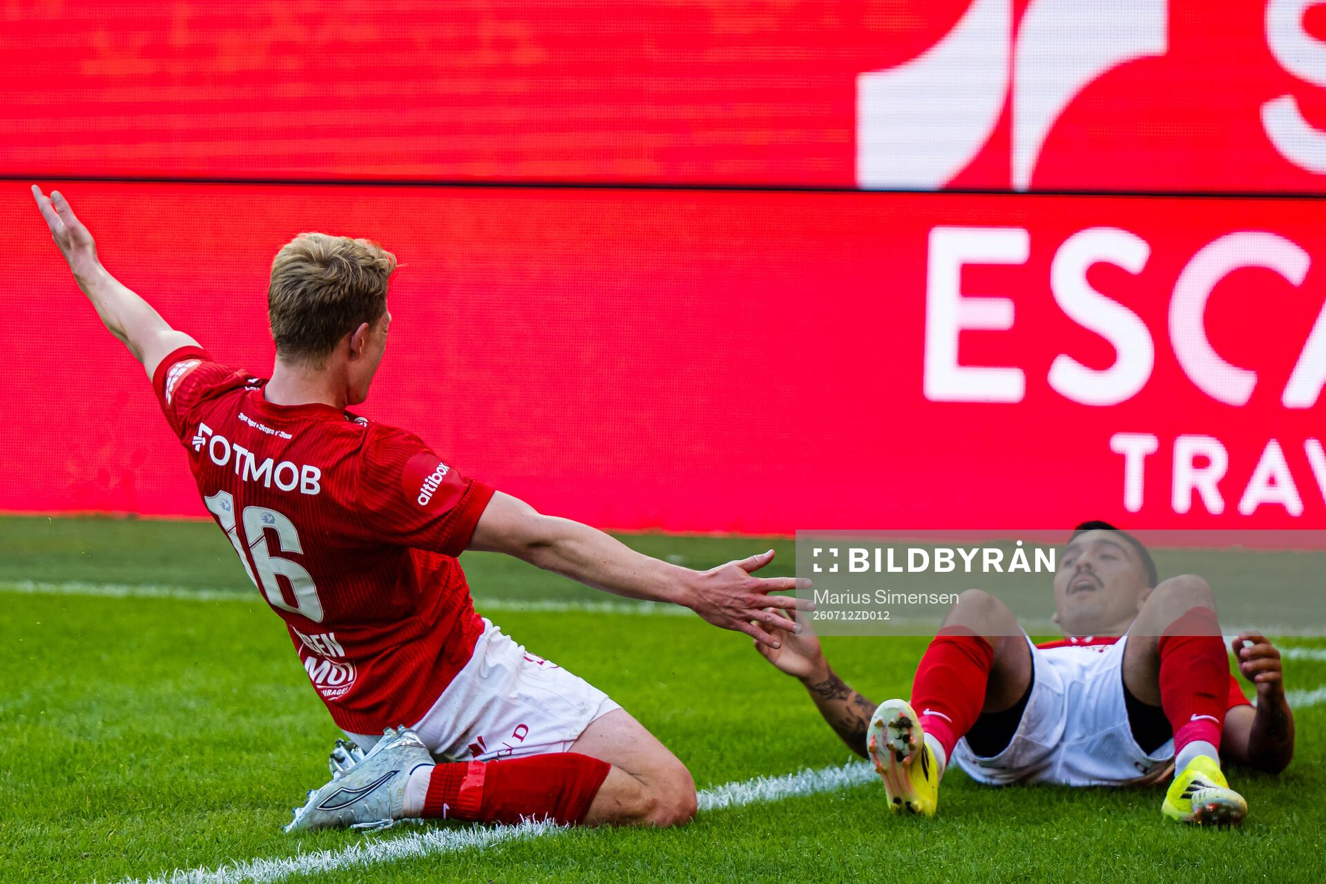 Kristian Eriksen of Brann celebrates