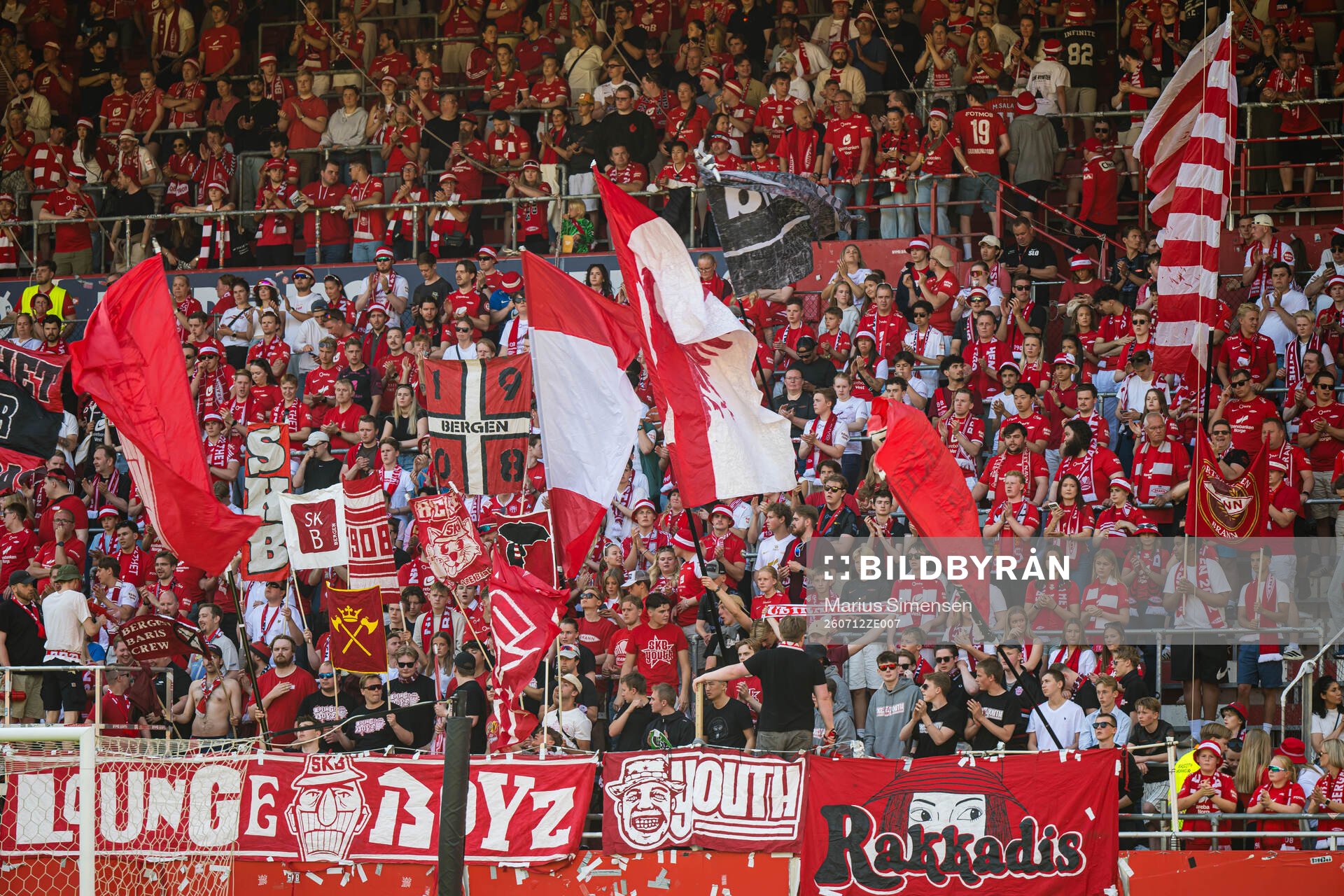 Spectators in the stands