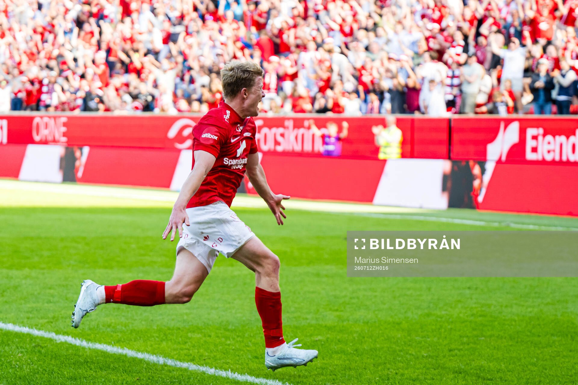 Kristian Eriksen of Brann celebrates