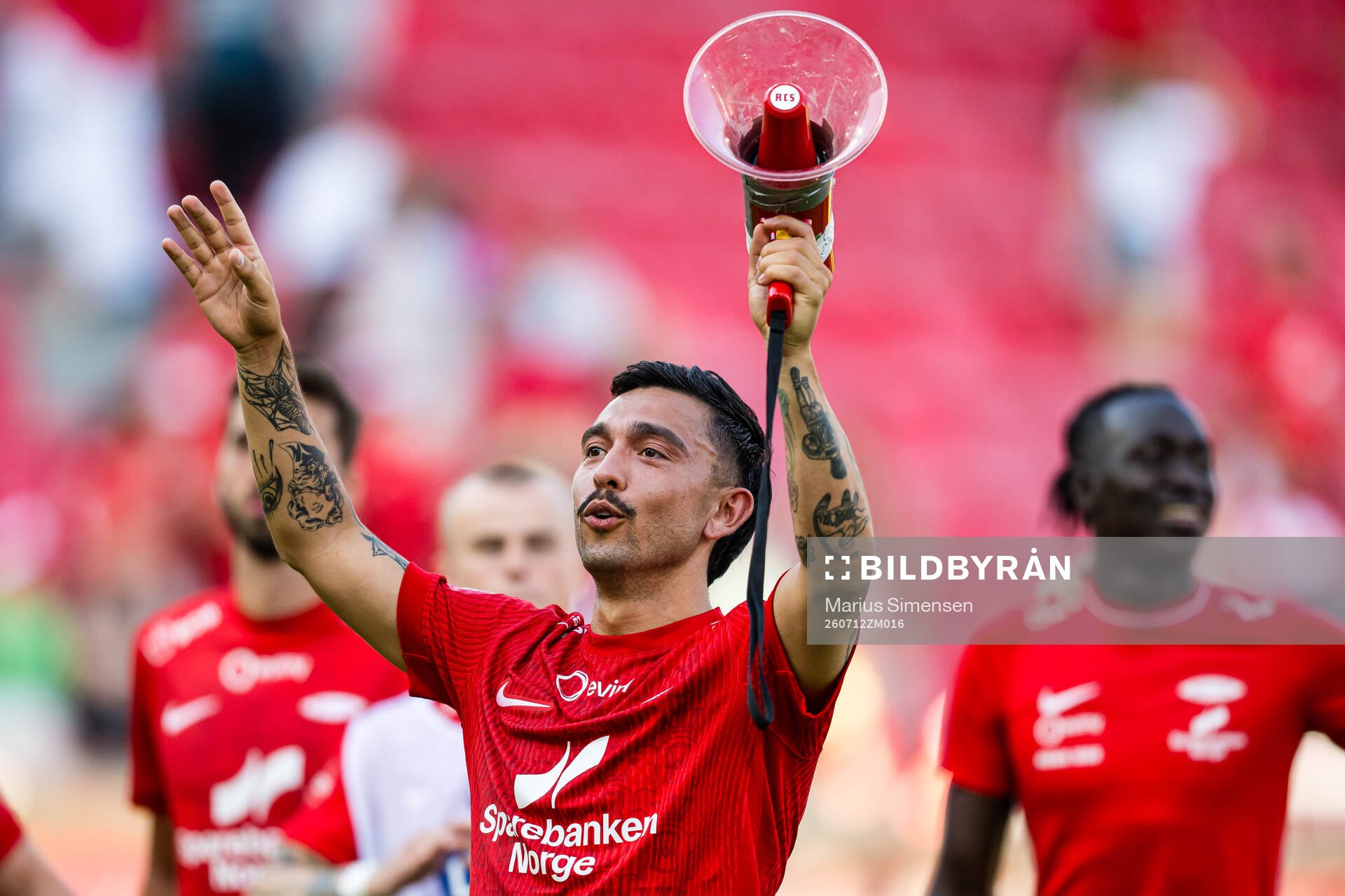 Niklas Castro of Brann celebrates