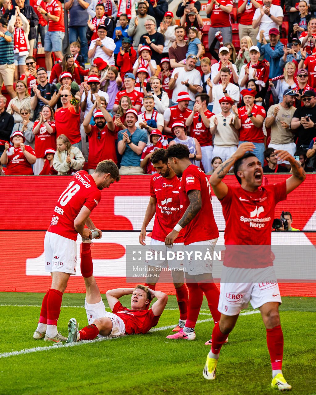 Kristian Eriksen of Brann celebrates