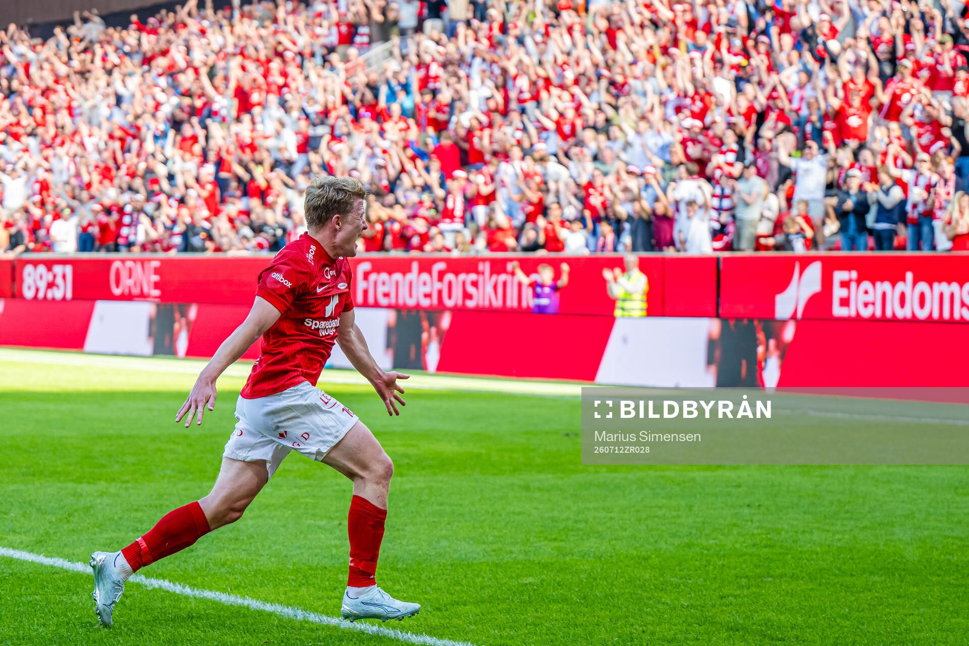 Kristian Eriksen of Brann celebrates