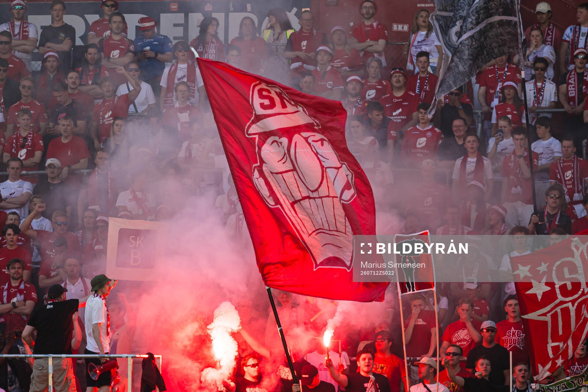 Spectators in the stands