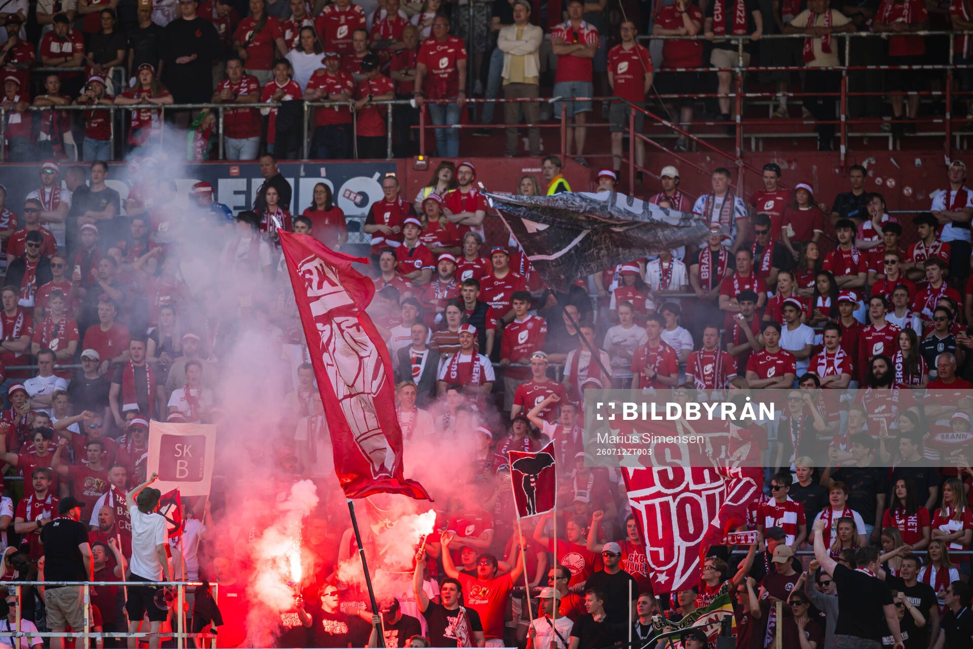 Spectators in the stands