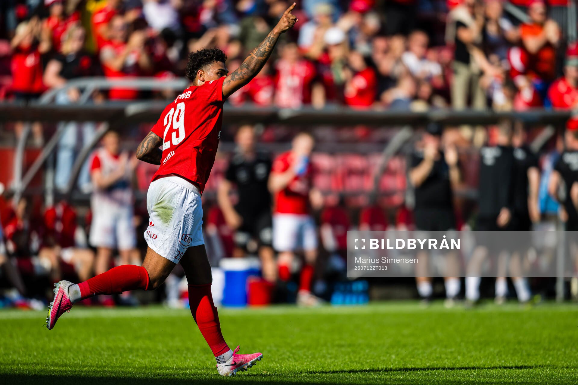 Noah Jean Holm of Brann celebrates